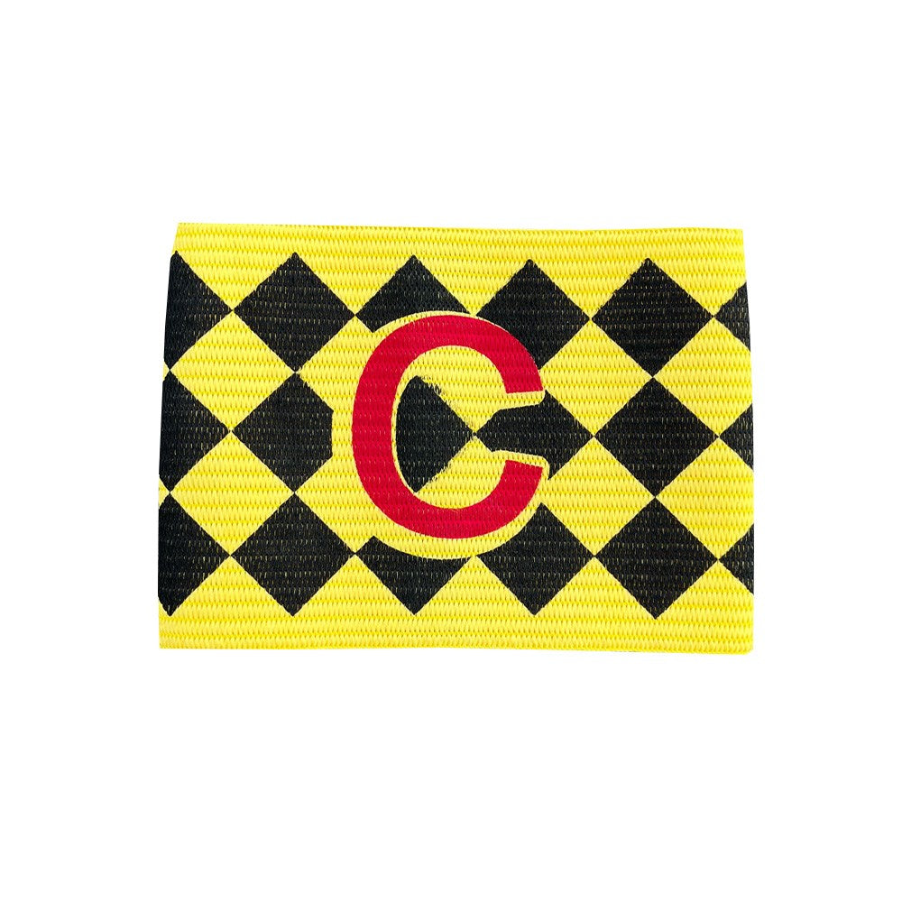 Junior Captain's Armband - Yellow & Black Diamond Design - Perfect for Soccer, Basketball & Team Sports Leadership