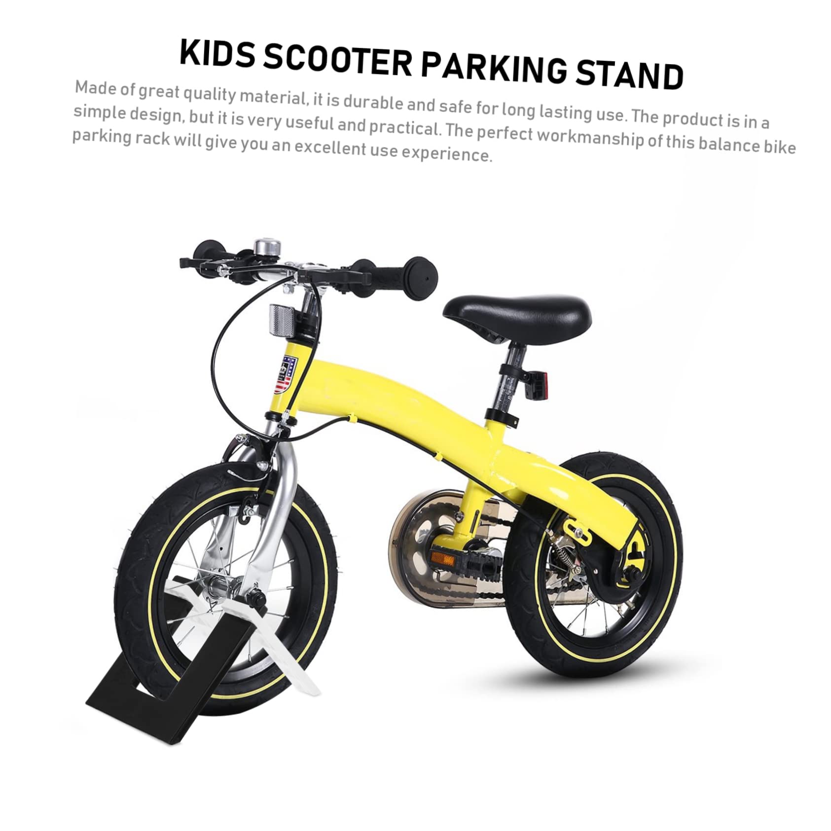 GANAZONO 4-Pack PVC Scooter & Bicycle Parking Stands - Heavy Duty Floor Wheel Rack for Motorcycles, Bikes, and Scooters - Space-Saving Garage & Outdoor Storage Solution