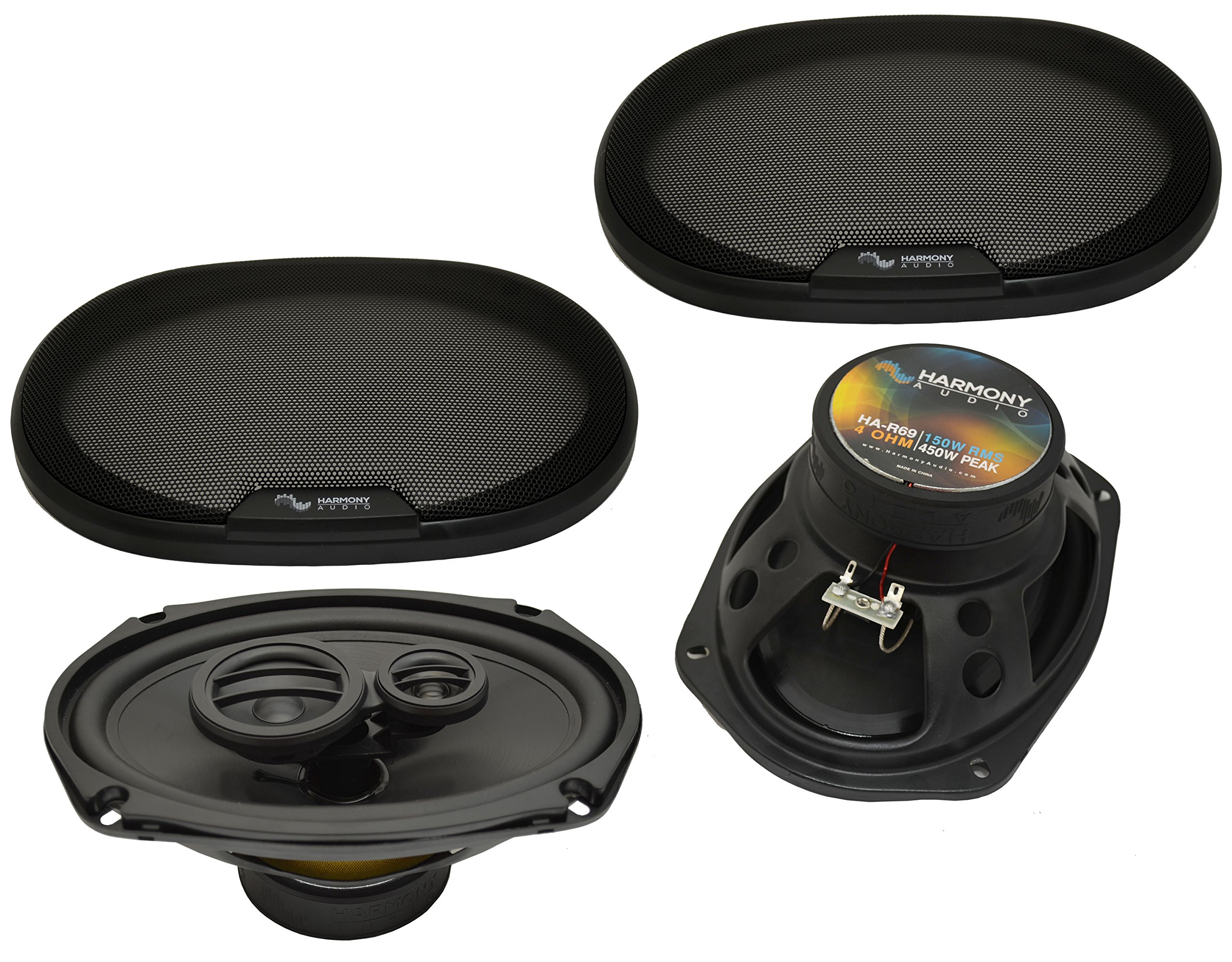 1999-2004 Jeep Grand Cherokee Speaker Upgrade Kit - Harmony Audio HA-R69 HA-R65 HA-R35 Bundle OEM Replacement for Enhanced Sound Quality | Perfect for Car Audio System Upgrades & Off-Road Adventures