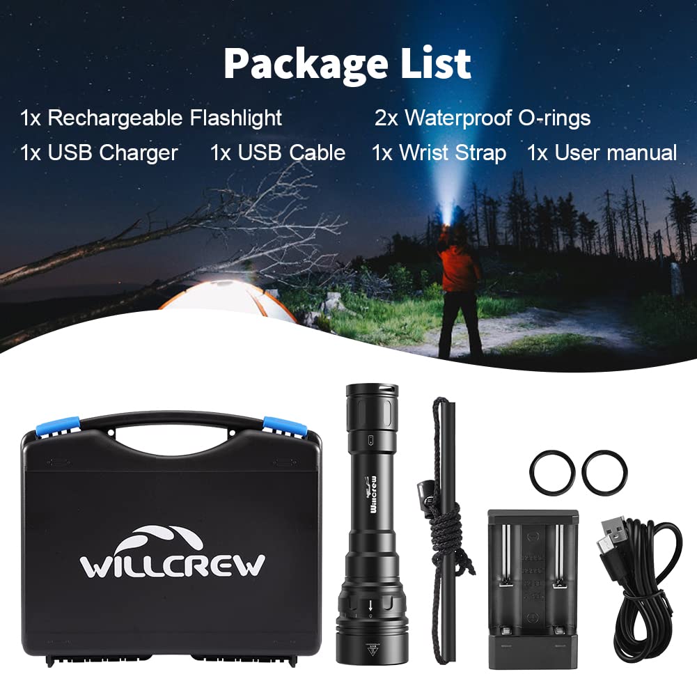 **DX150 15000 Lumen Professional Scuba Diving Flashlight – Waterproof Rechargeable Underwater Dive Torch with 4 Light Modes, Charger & Toolbox – Perfect for Deep Sea Diving, Night Snorkeling & Cave Exploration**