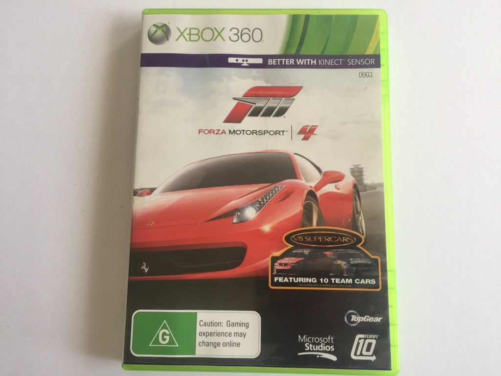 Forza Motorsport 4 Complete Game with Original Case - Xbox 360 Racing Simulation for Car Enthusiasts - Perfect for Gaming Nights and Competitive Racing
