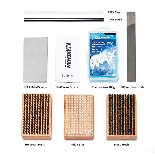 **XCMAN Complete Ski & Snowboard Waxing & Tuning Kit – Includes Wax, Brush, Scraper & Tools – Portable Travel Case for Easy Storage – Perfect for Ski & Snowboard Maintenance at Home or on the Go**