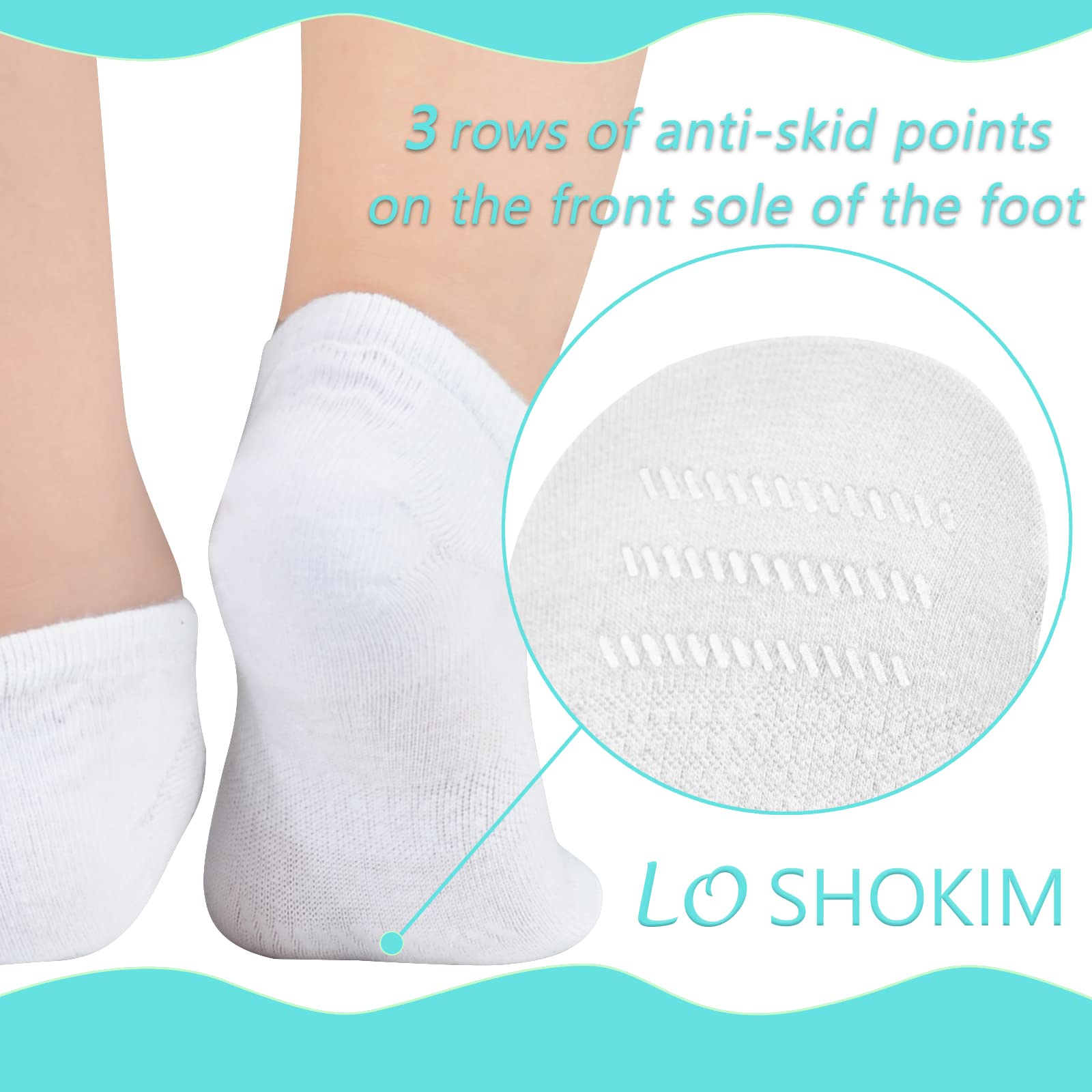 Non-Slip Baby Socks with Grippers - Breathable Cotton No-Show Toddler Socks for Boys & Girls (Ideal for Crawling, Walking & Playtime)