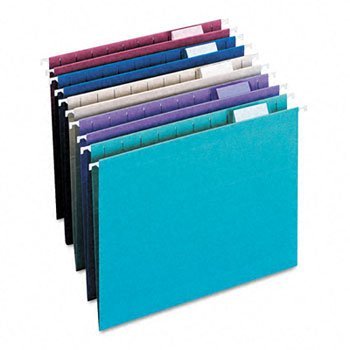 Smead Designer Assorted Hanging File Folders - 5 Vibrant Colors, Pack of 5 (AST 95170) - Perfect for Office Organization, Filing Cabinets & Home Office Storage