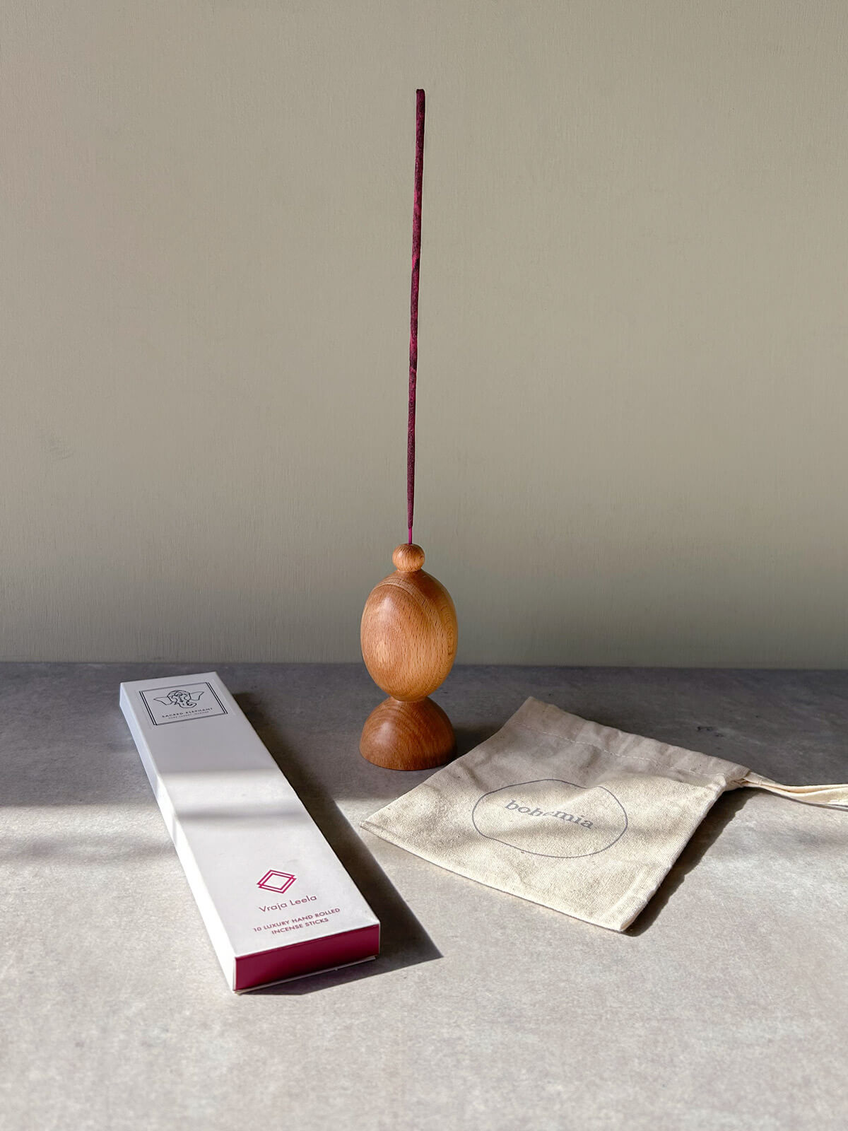Scottish Beech Wood Incense Holder - Handmade Bobbin Style for Sticks & Cones - Perfect for Meditation, Yoga & Aromatherapy at Home
