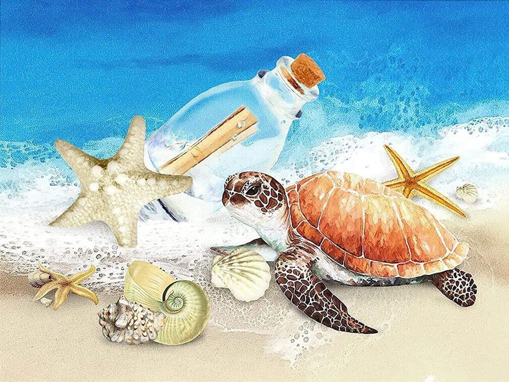 300-Piece Wooden Jigsaw Puzzle Set - Turtle, Starfish & Drift Bottle Designs - Educational Brain Game for Adults, Kids & Teens - Stress Relief Family Activity - Perfect Gift for Birthday, Christmas & Home Decor