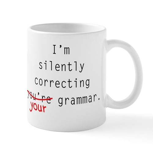 White - I'M Silently Correcting Your Grammar Large Mug