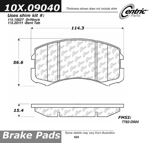 PosiQuiet Ceramic Brake Pads 105.09040 - High-Performance, Low-Noise Braking for Cars, Trucks & SUVs | Perfect for Daily Commuting & Highway Driving