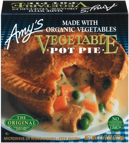 Organic Amy's Vegetable Pot Pie, 7.5-Oz (Pack of 12) - Gluten-Free, Vegan Frozen Dinner for Quick Meals & Healthy Lunches