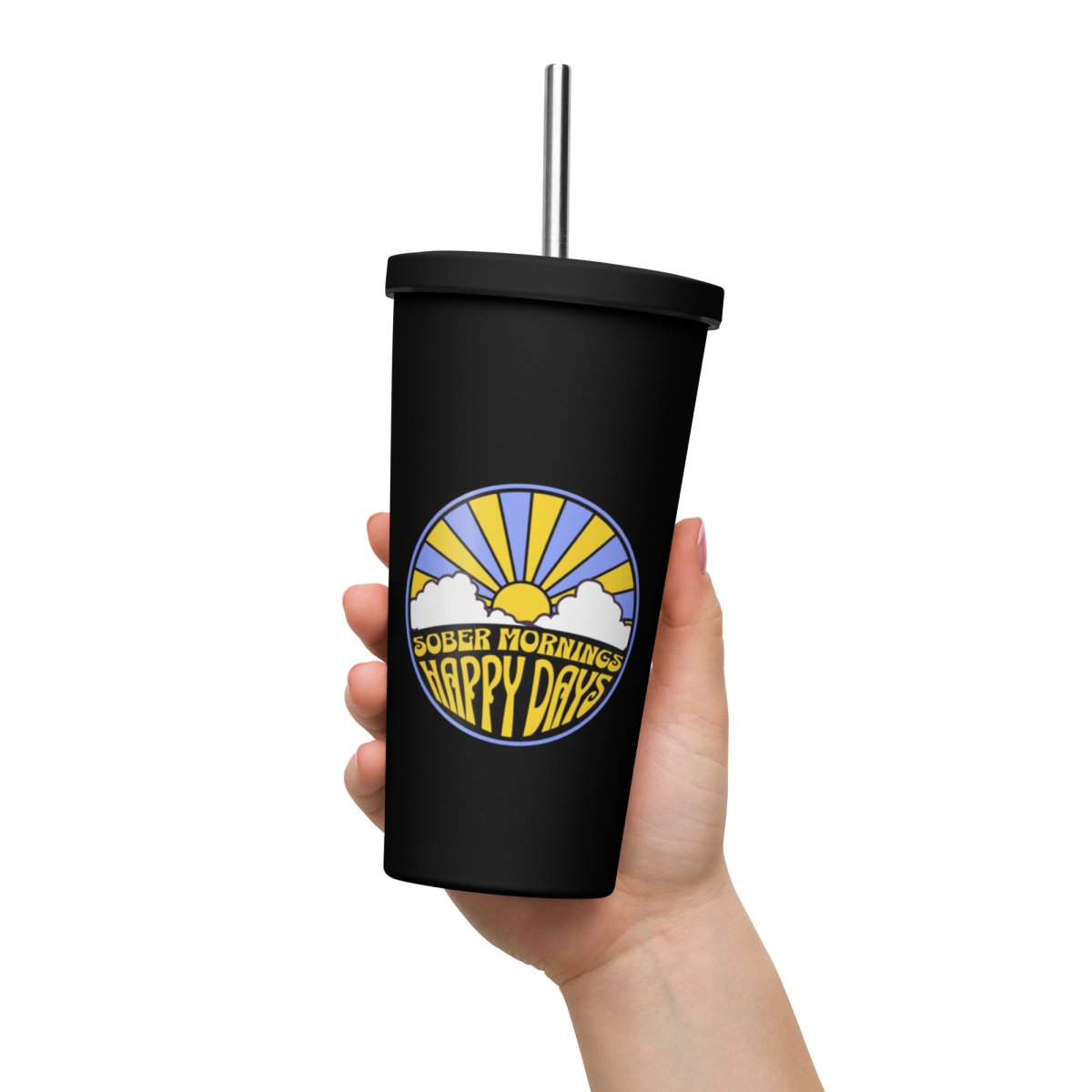Insulated Tumbler with Straw & Lid - 20oz Leakproof Travel Mug for Coffee, Tea & Cold Drinks - Perfect for Office, Gym, Hiking & Road Trips