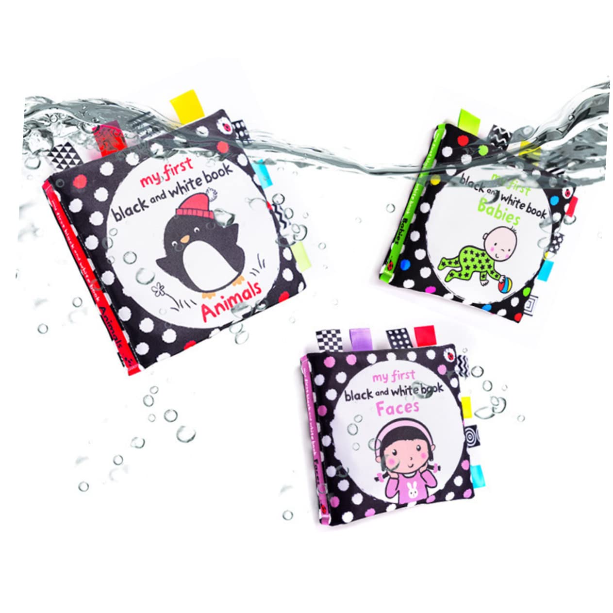 AUTSUPPL 1pc Soft Baby Cloth Book - Floating Fabric Book for Early Learning & Sensory Development | Perfect for Infants, Toddlers & Travel | Washable & Safe Non-Toxic Material
