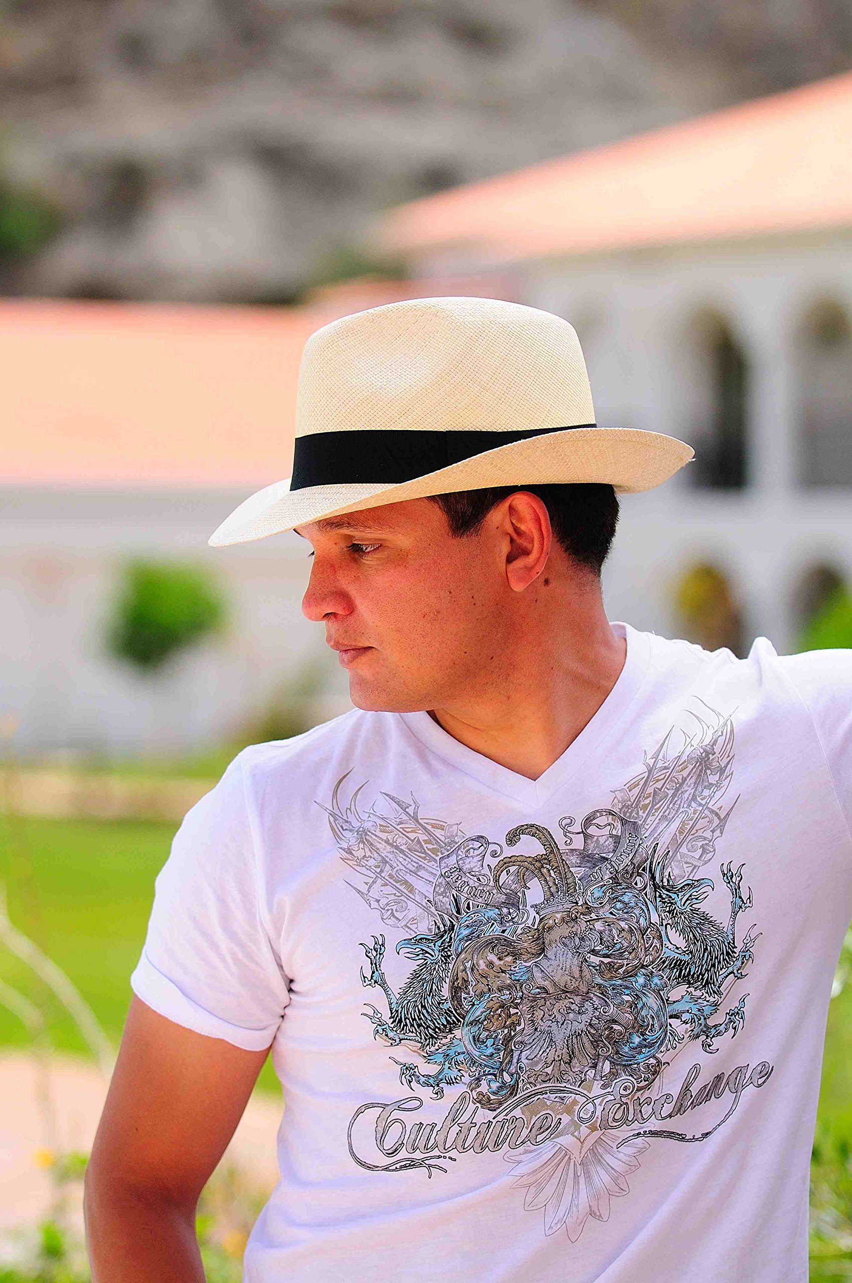 Premium Gamboa Original Panama Hat for Men & Women - UV Protection UPF 50+ Sun Hat - Lightweight Straw Fedora for Summer, Beach, Travel & Outdoor Activities