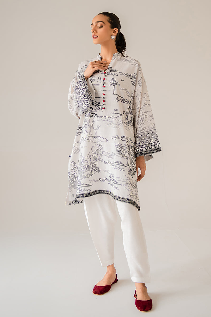 IVORY ESSENCE KHADDAR SHIRT | Premium Cotton Pakistani Traditional Shirt for Men | Perfect for Casual Wear, Festivals & Cultural Events