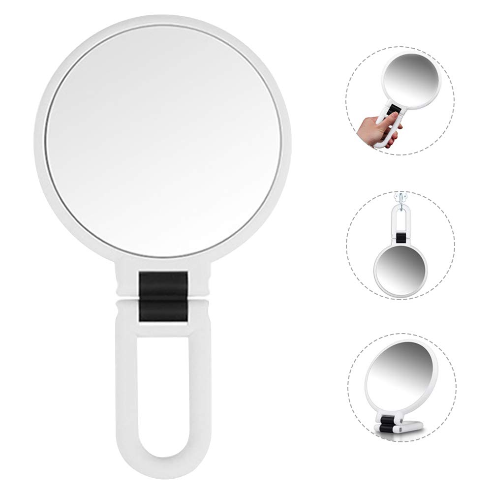 5X/1X Magnifying Makeup Mirror - Portable Handheld Vanity Mirror for Travel & Home Use