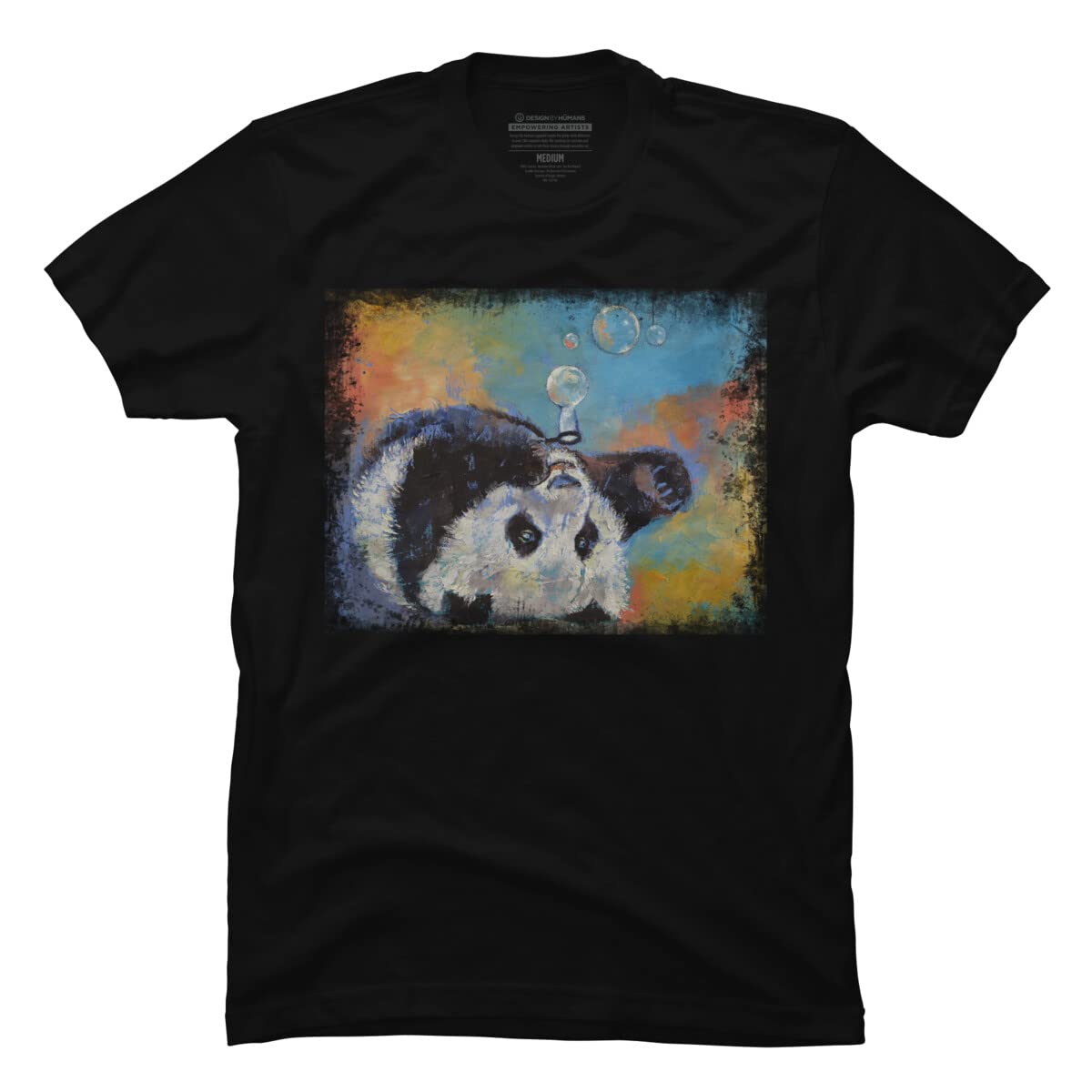 Design By Humans Men's Blowing Bubbles Graphic Tee by Creese - Soft Cotton Casual T-Shirt for Everyday Wear - Perfect for Streetwear, Outings & Gifts