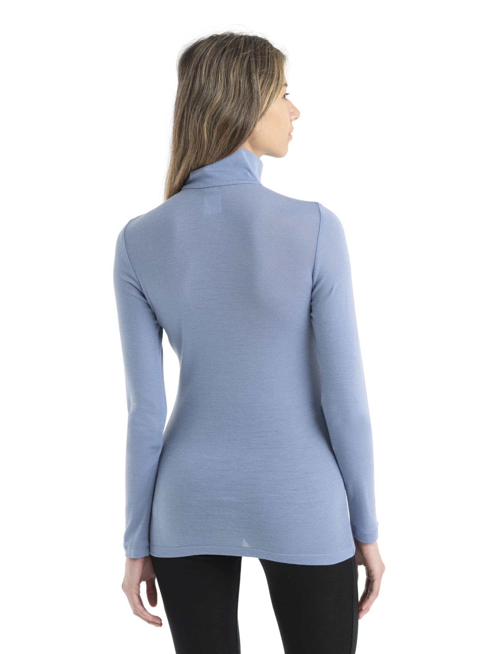 Icebreaker Women's Everyday Long Sleeve Zip Top - Merino Wool Base Layer for Hiking, Travel & Outdoor Activities