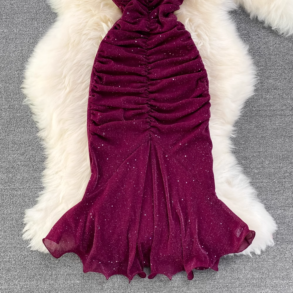 Elegant Halter Neck Sheath Mermaid Evening Dress with Sequins - Prom, Homecoming, Gala & Special Occasion Formal Gown