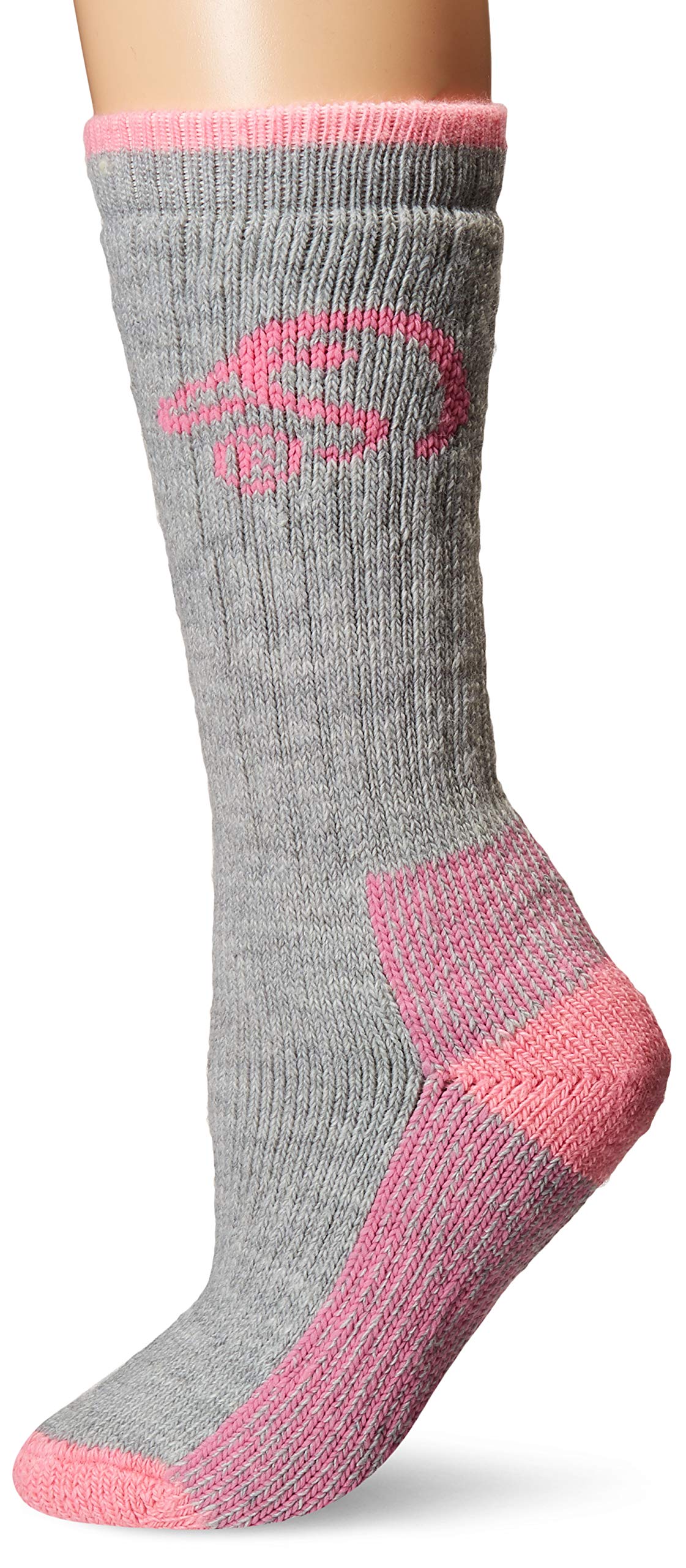 Ducks Unlimited Women's Cozy Fleece House Socks - Soft Warm Slip-Resistant Indoor Socks for Winter, Medium Gray - Perfect for Lounging at Home, Relaxing & Cold Weather Comfort