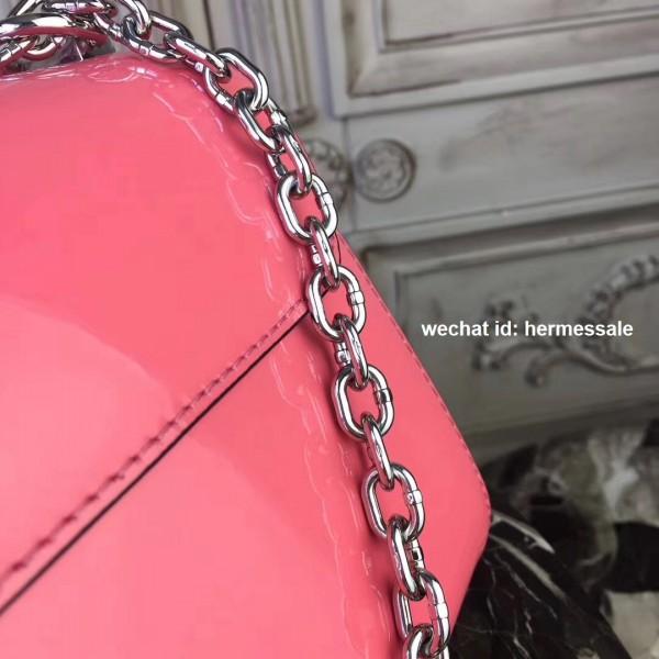 LV Twist PM Monogram Vernis Leather Handbag in Rose Poudre - Elegant Crossbody Purse for Women, Perfect for Date Night & Special Occasions