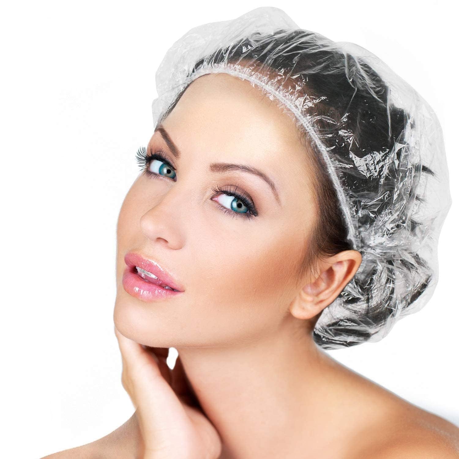 Clayherbs 50-Pack Eco-Friendly Disposable Shower Caps for Hotels & Travel | Bulk Shower Caps with Box Packaging | Perfect for Hotels, Spas, Gyms & Home Use