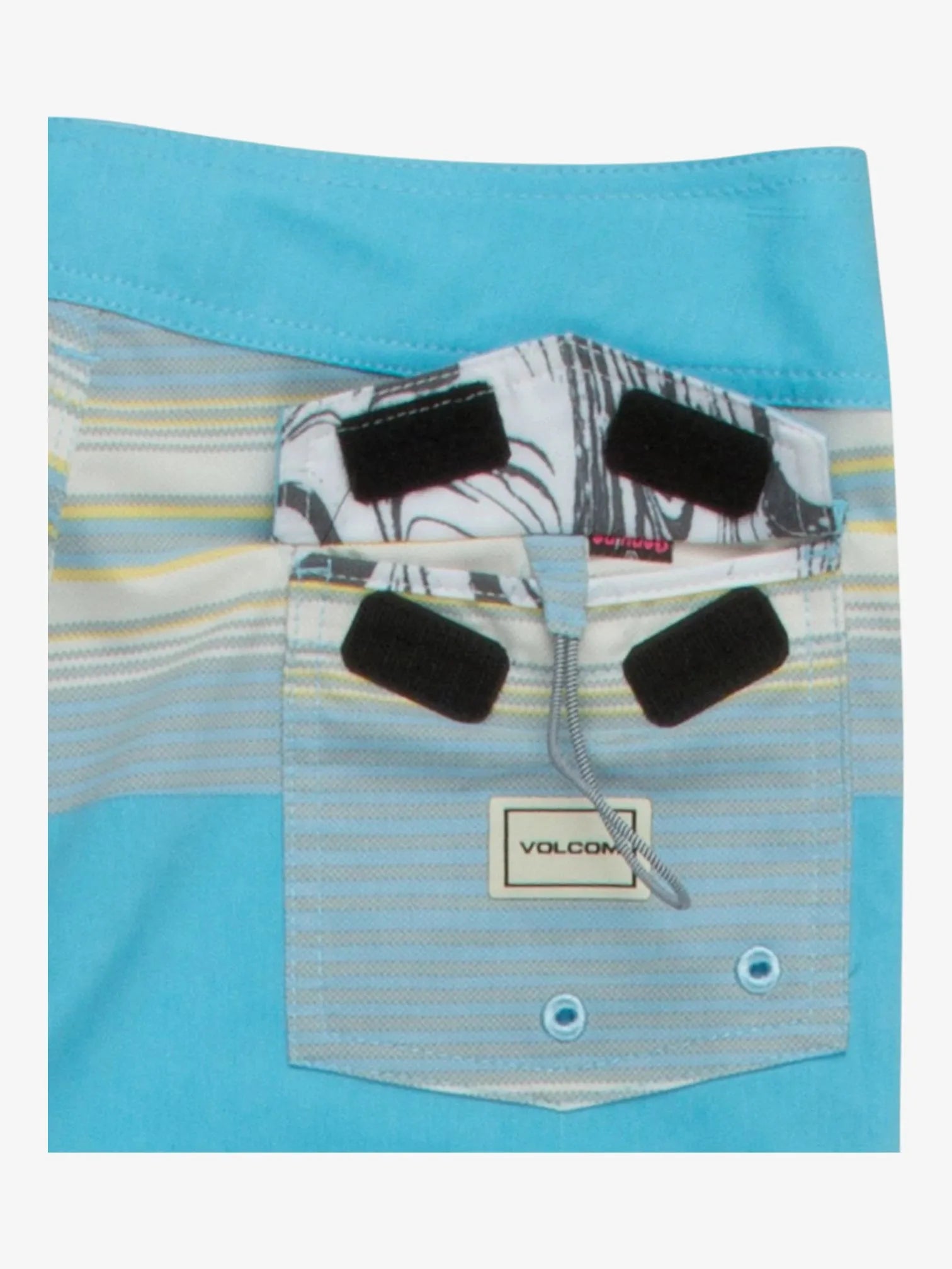 Volcom Alton Stripe Celeste Women's Bikini Top - Breathable Mesh Fabric for Surfing, Swimming & Beach Vacations