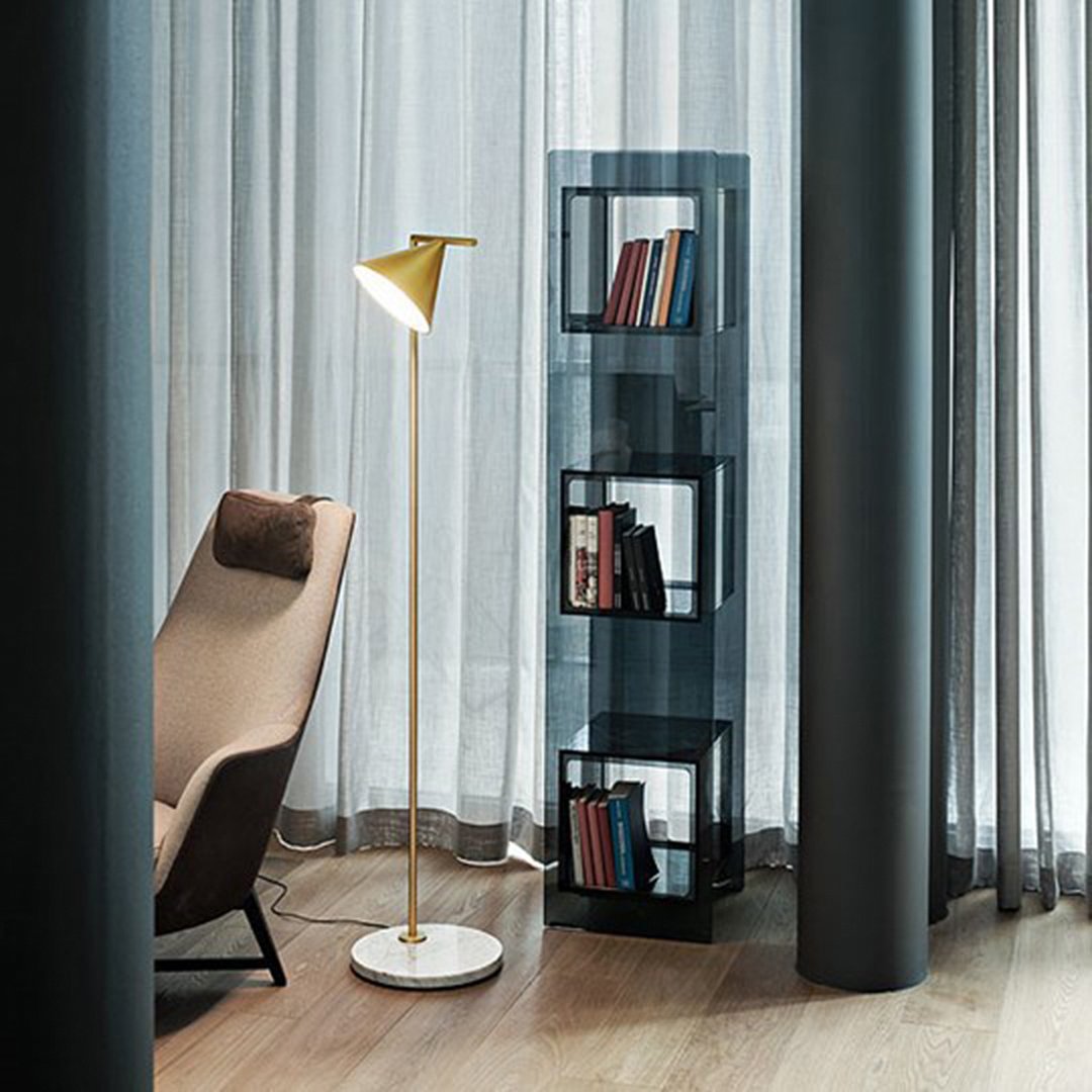 Captain Flint Floor Lamp - Modern LED Standing Light with Adjustable Brightness, Perfect for Living Room, Bedroom, and Office Reading
