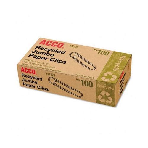 Eco-Friendly Recycled Paper Clips - 100 Pack | Sustainable Office Supplies for Organizing Documents, Notes & Files | Perfect for Home, School & Office Use