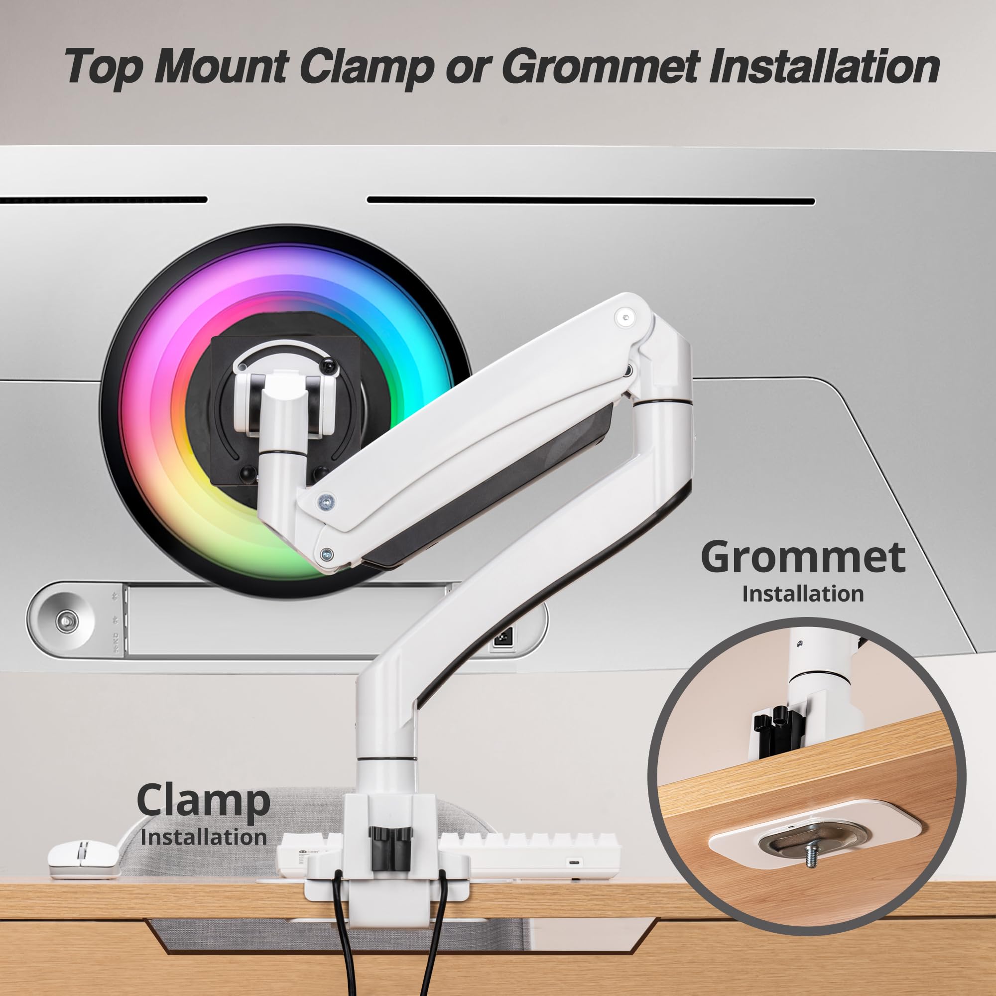 AVLT Premium Aluminum Single Monitor Arm 17