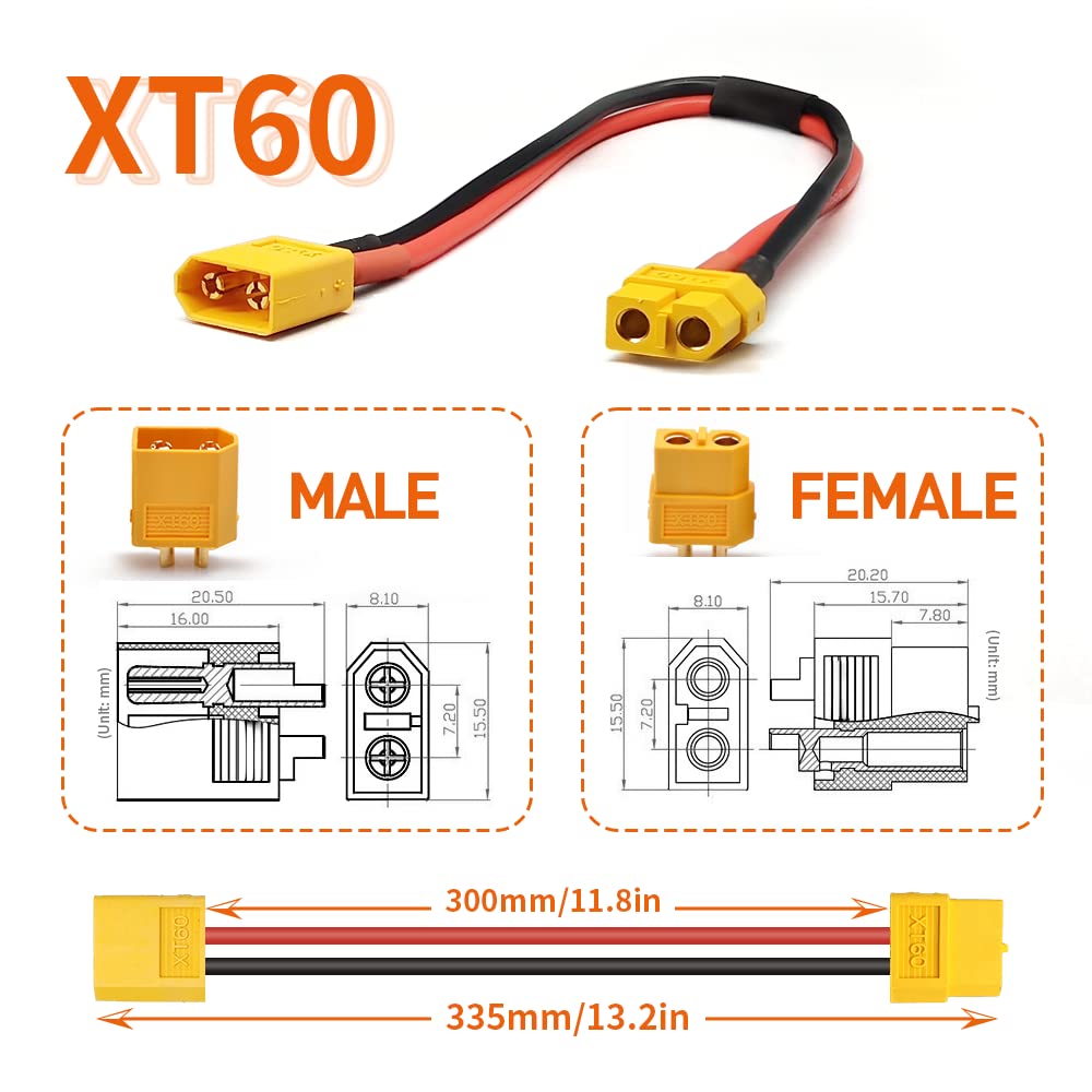 High-Quality Ebike Battery Cable Adapter - PP30/XT60/Bullet Connector for Electric Bikes | Durable Power Connector for E-Bike Battery Replacement & DIY Projects | Perfect for Commuting, Off-Road & Urban Riding