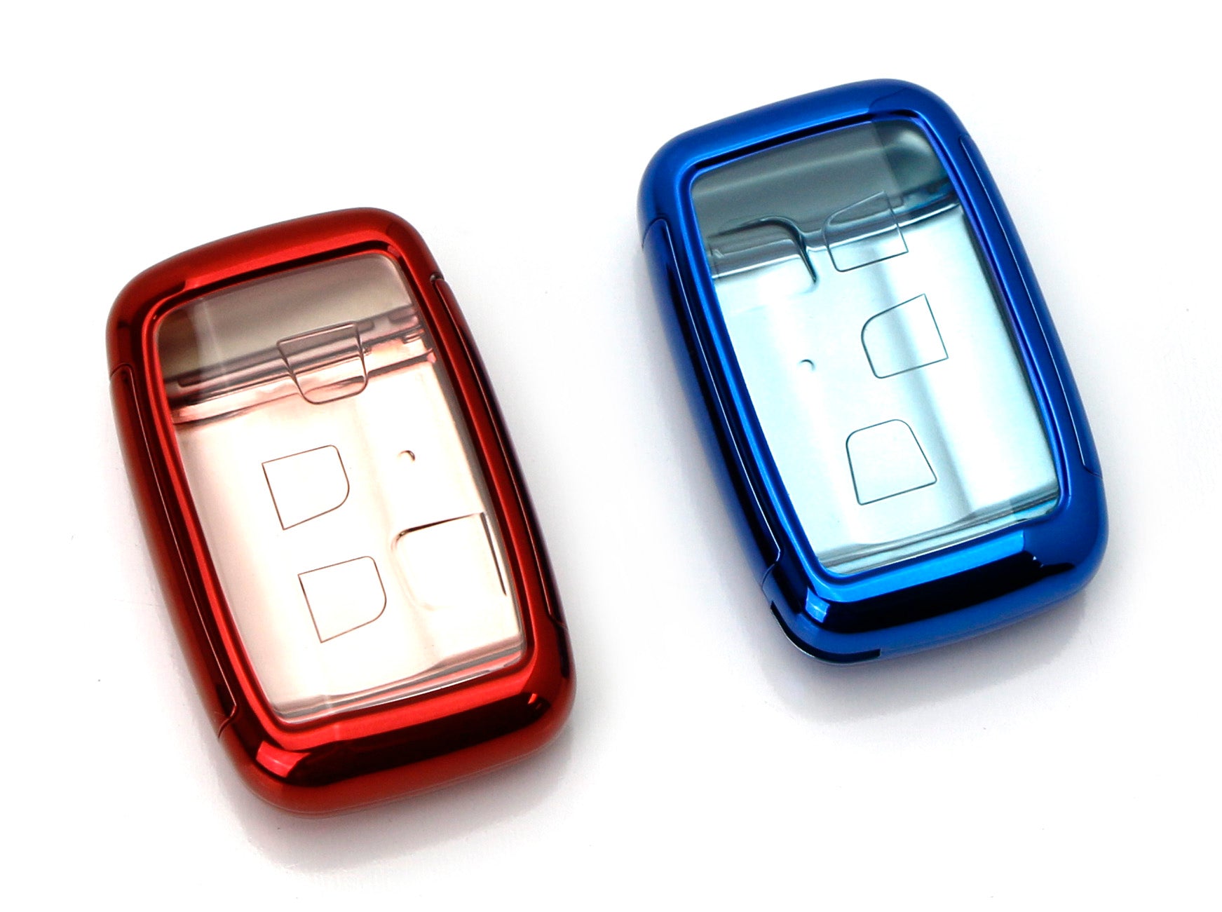 Durable Chrome Red TPU Key Fob Cover with Button Protection for Land Rover Range Rover & Jaguar - Anti-Scratch Car Key Protector for Daily Use & Travel