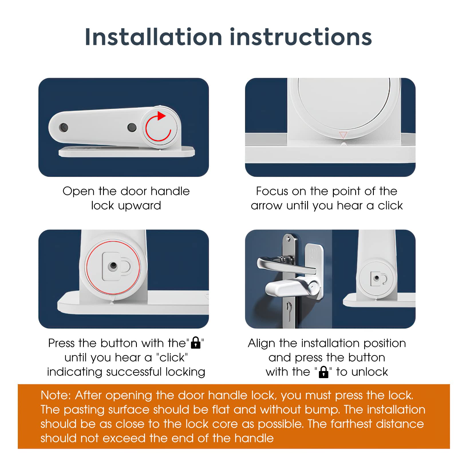 KRIADO Child Safety Door Locks (4-Pack) - Secure Toddler-Proof Handle Locks for Home Safety