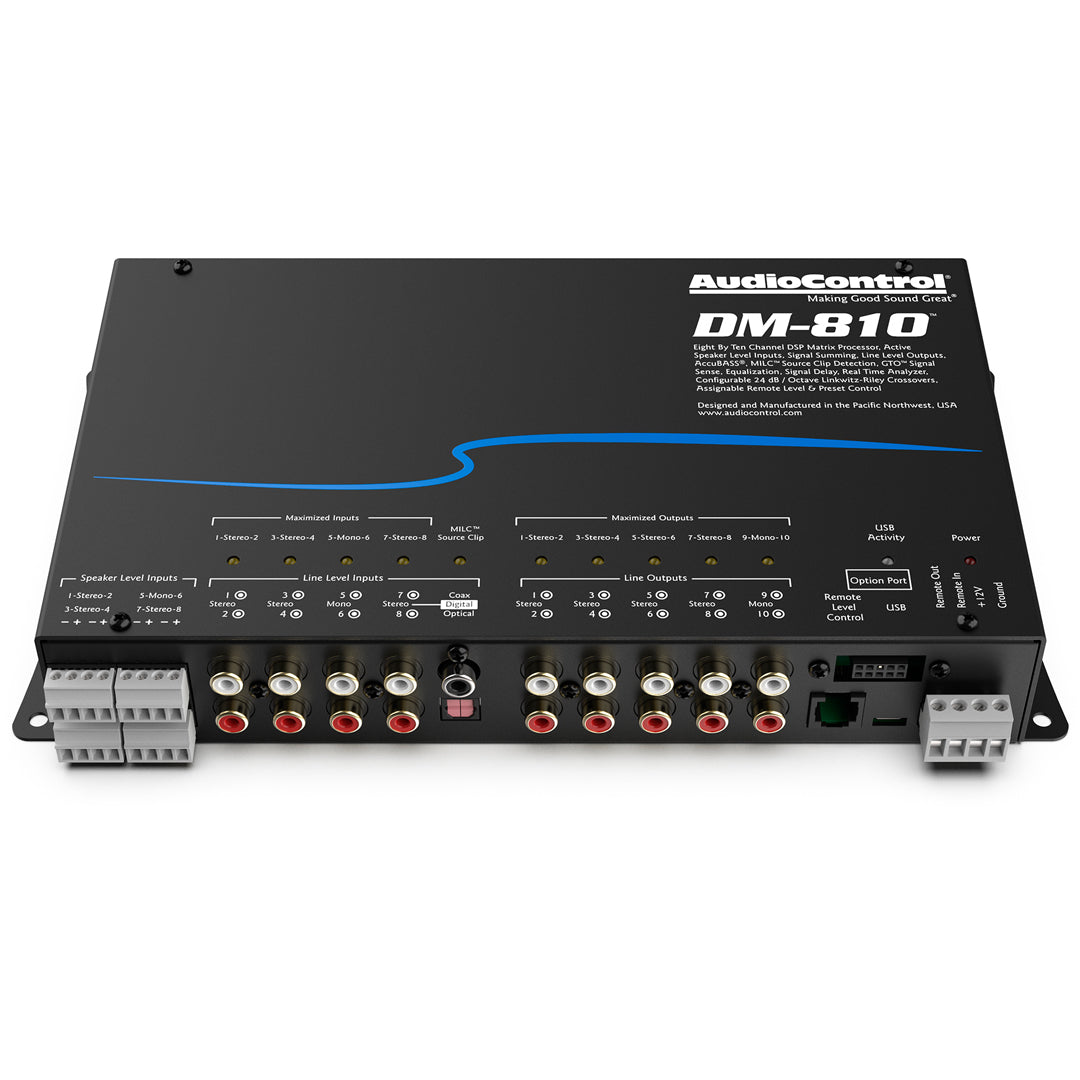AudioControl DM 810 DSP Matrix Processor - 8 Input 10 Output Digital Signal Processor for Car Audio & Home Theater Systems | Perfect for Professional Installations & Custom Sound Setups