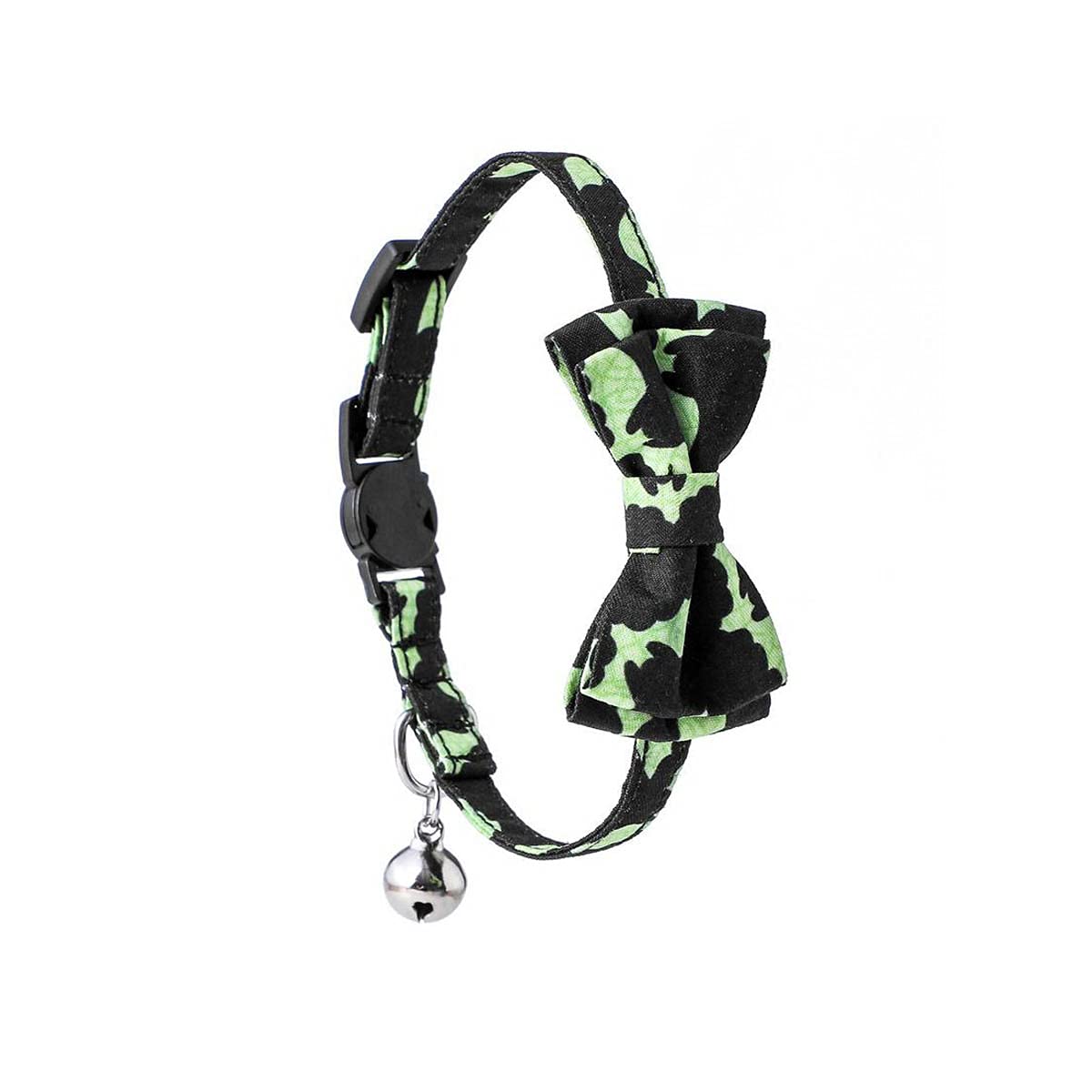 Halloween Cat Collar with Bow Tie & Removable Bell - Adjustable Pet Collar for Cats & Small Dogs - Perfect for Halloween Costumes & Party Pet Accessories