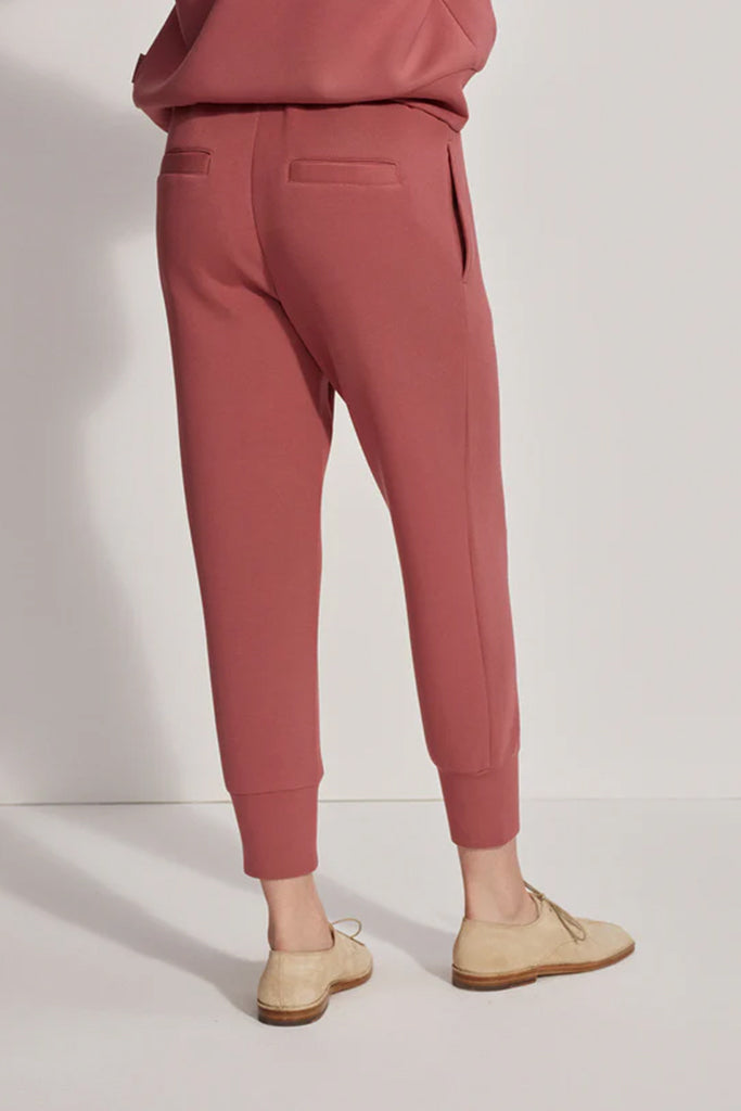 Varley The Slim Cuff Pant 25 - Women's High-Waisted Tapered Ankle Pants in Withered Rose | Comfortable Stretch Work Pants for Office, Travel & Casual Wear