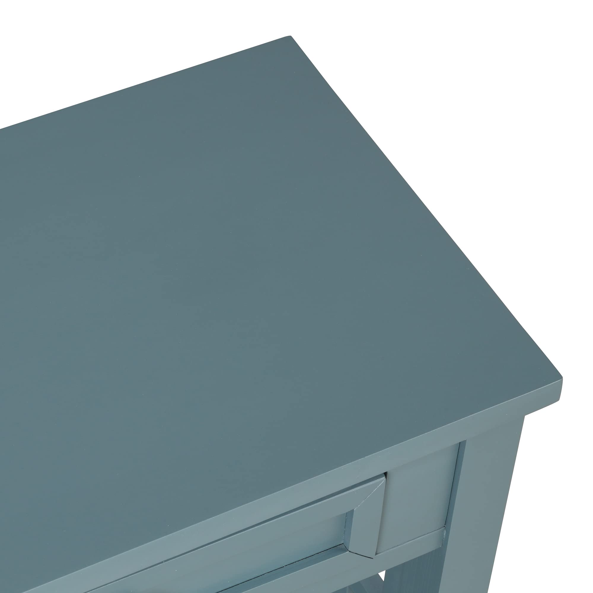 Quarte Retro Style Console Table - Entryway Hallway Sofa Table with 4 Drawers & 1 Shelf, Thick Wood Accent Side Table for Living Room, Bedroom - Easy Assembly (Light Blue) | Perfect for Small Spaces, Apartment Decor & Farmhouse Style Homes