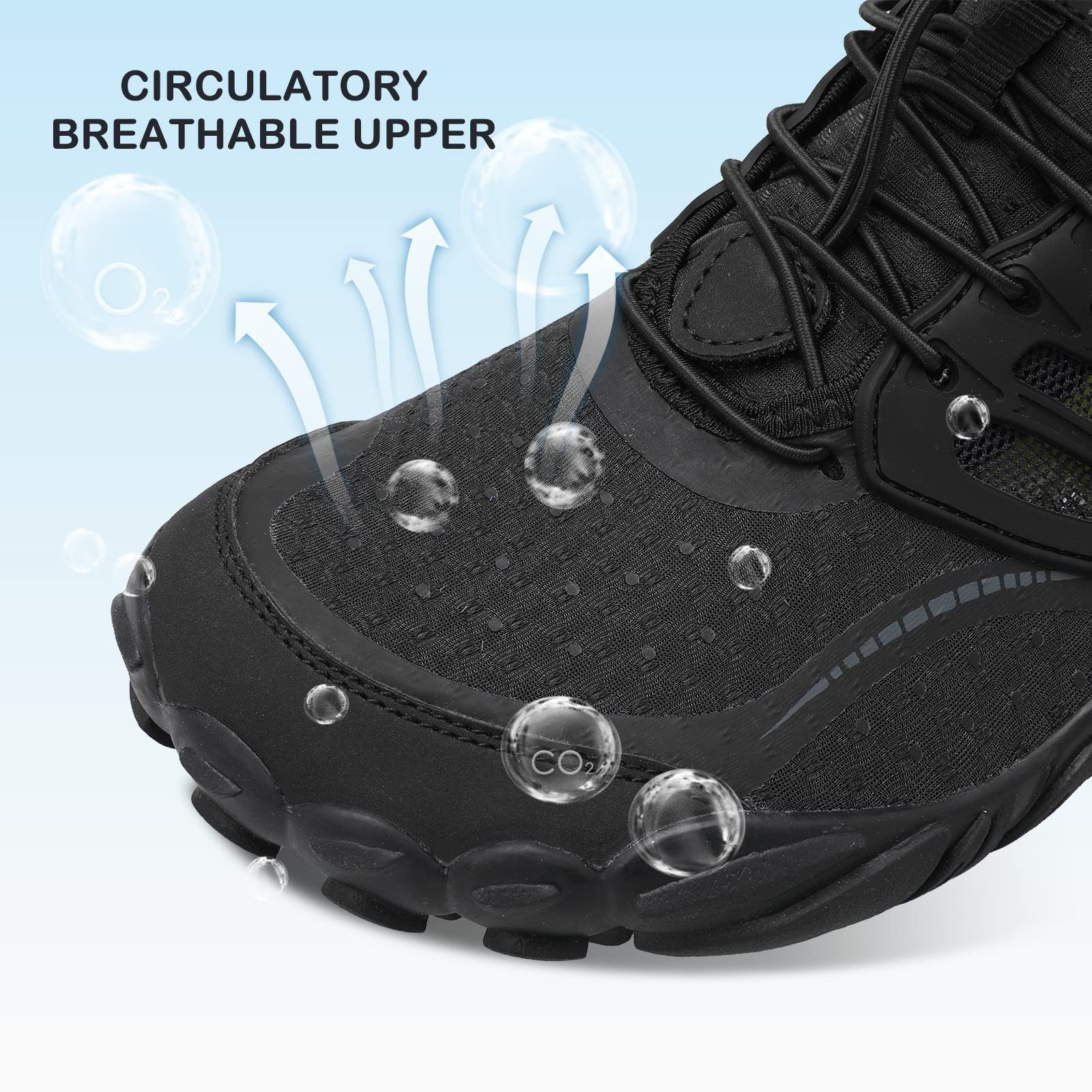 **Men's & Women's Water Shoes - Quick Dry Barefoot Aqua Shoes with Ventilation Holes for Beach, Hiking, Surfing, Boating, Fishing & Kayaking | Lightweight Swim Shoes for Outdoor Water Activities**