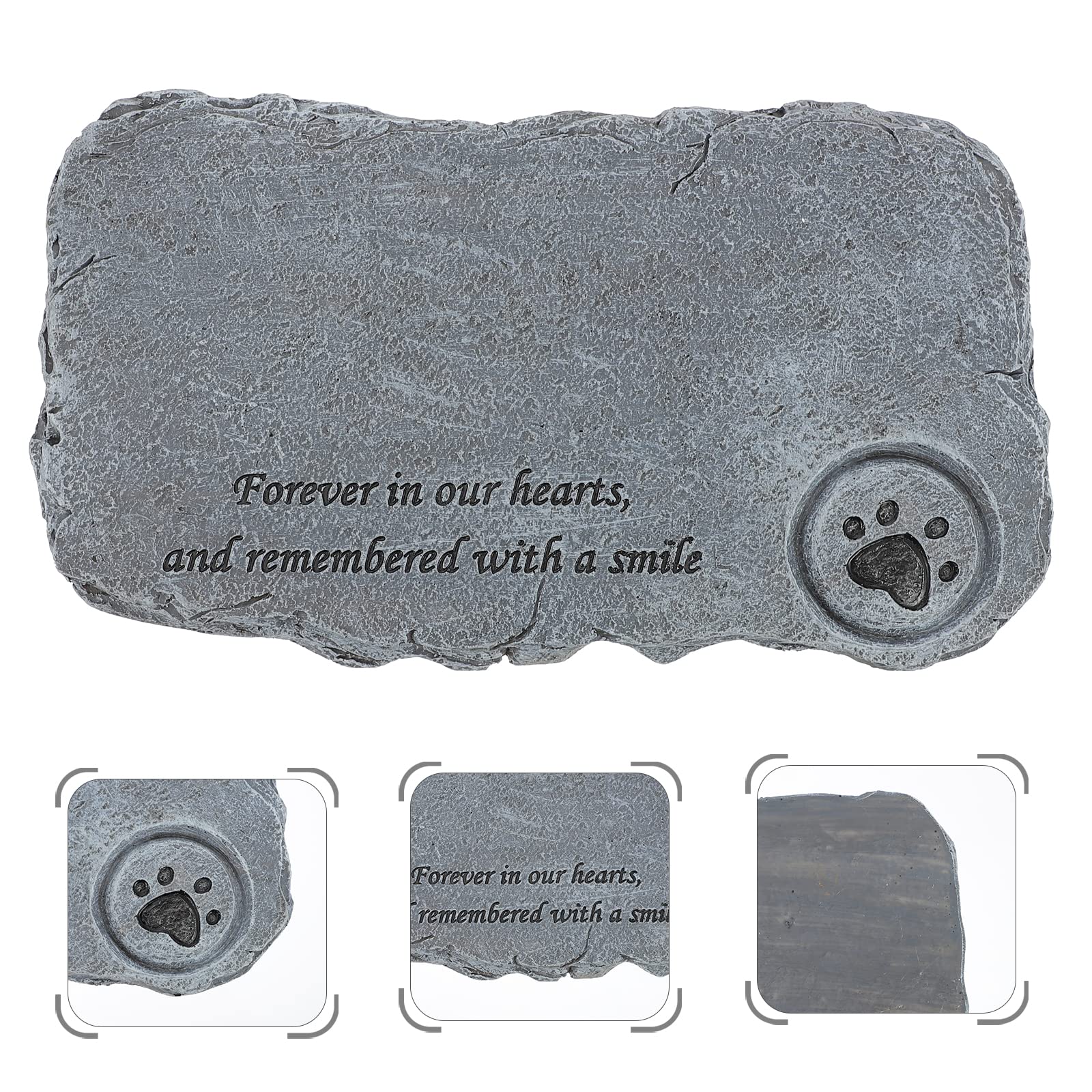 LIOOBO Pet Grave Marker - Resin Tombstone with Candlestick for Dogs & Cats - Memorial for Parks & Gardens