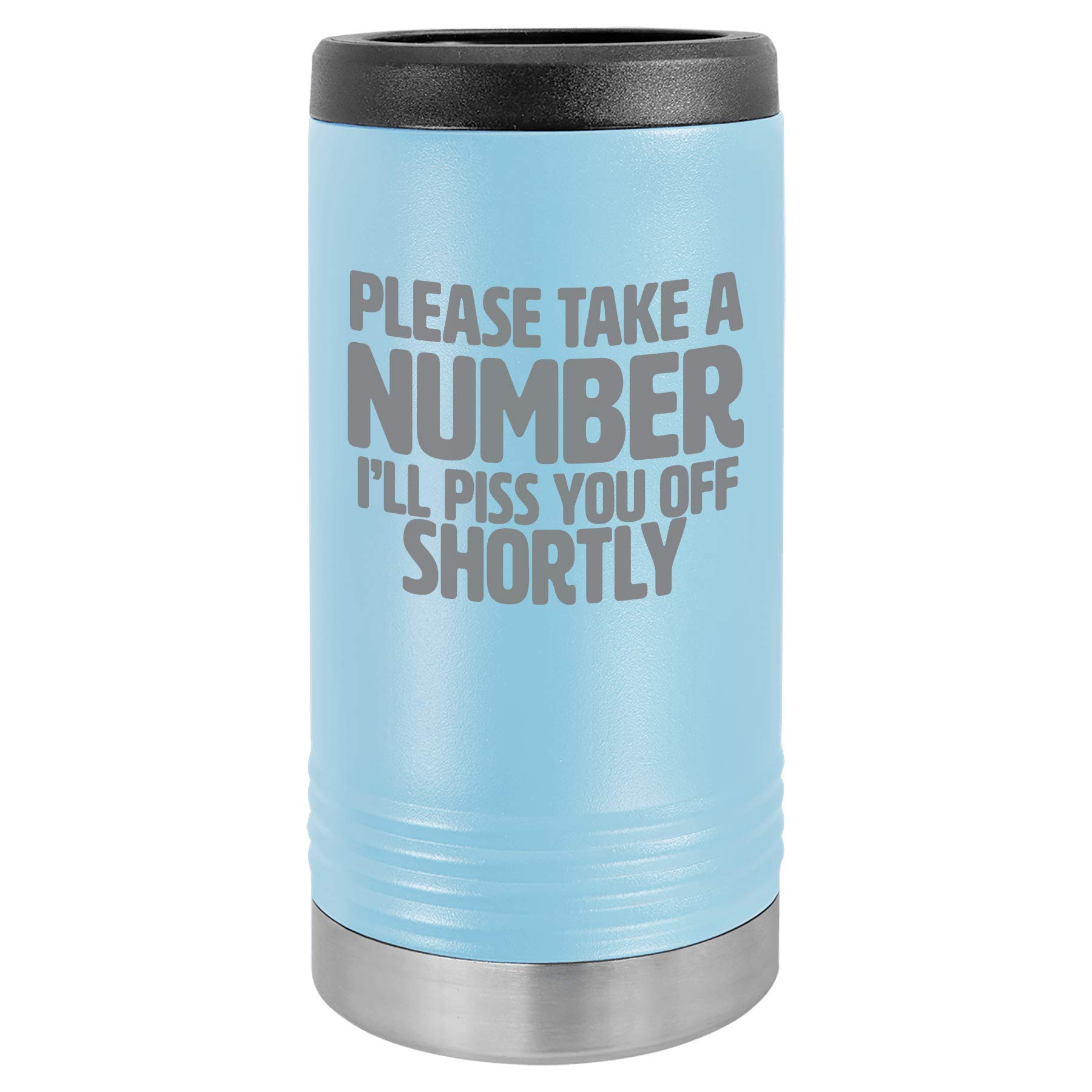 12oz Slim Can Coozie - Insulated Skinny Can Cooler - Funny Gag Gift for Beach & Parties