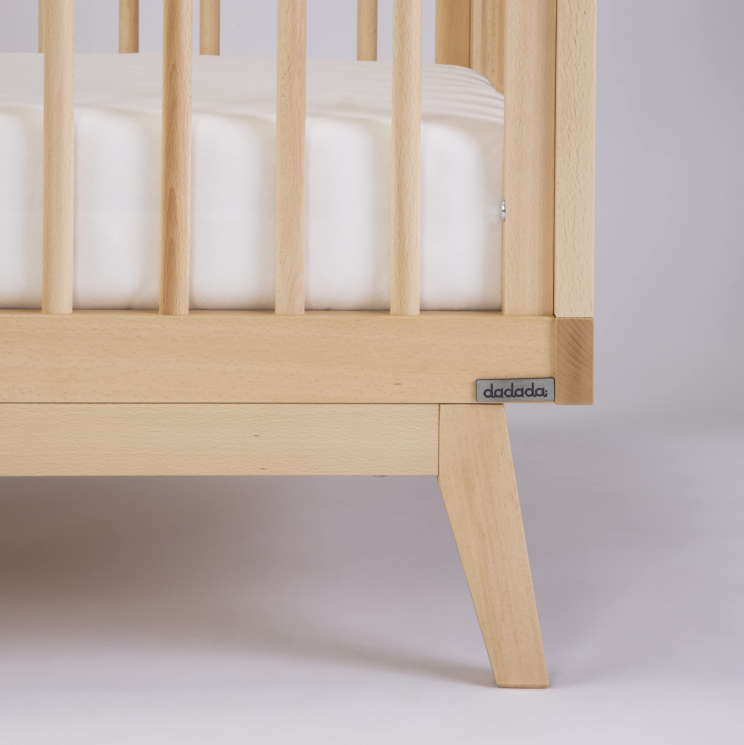 **Soho 3-in-1 Convertible Wooden Crib to Toddler Bed – GREENGUARD Gold Certified, Non-Toxic Baby-Safe Finish, Sustainable Beech Wood, Modern Nursery Design, 3 Adjustable Heights (Natural) – Made in Italy | Perfect for Newborns, Infants & Toddlers in Eco-Friendly Nurseries**