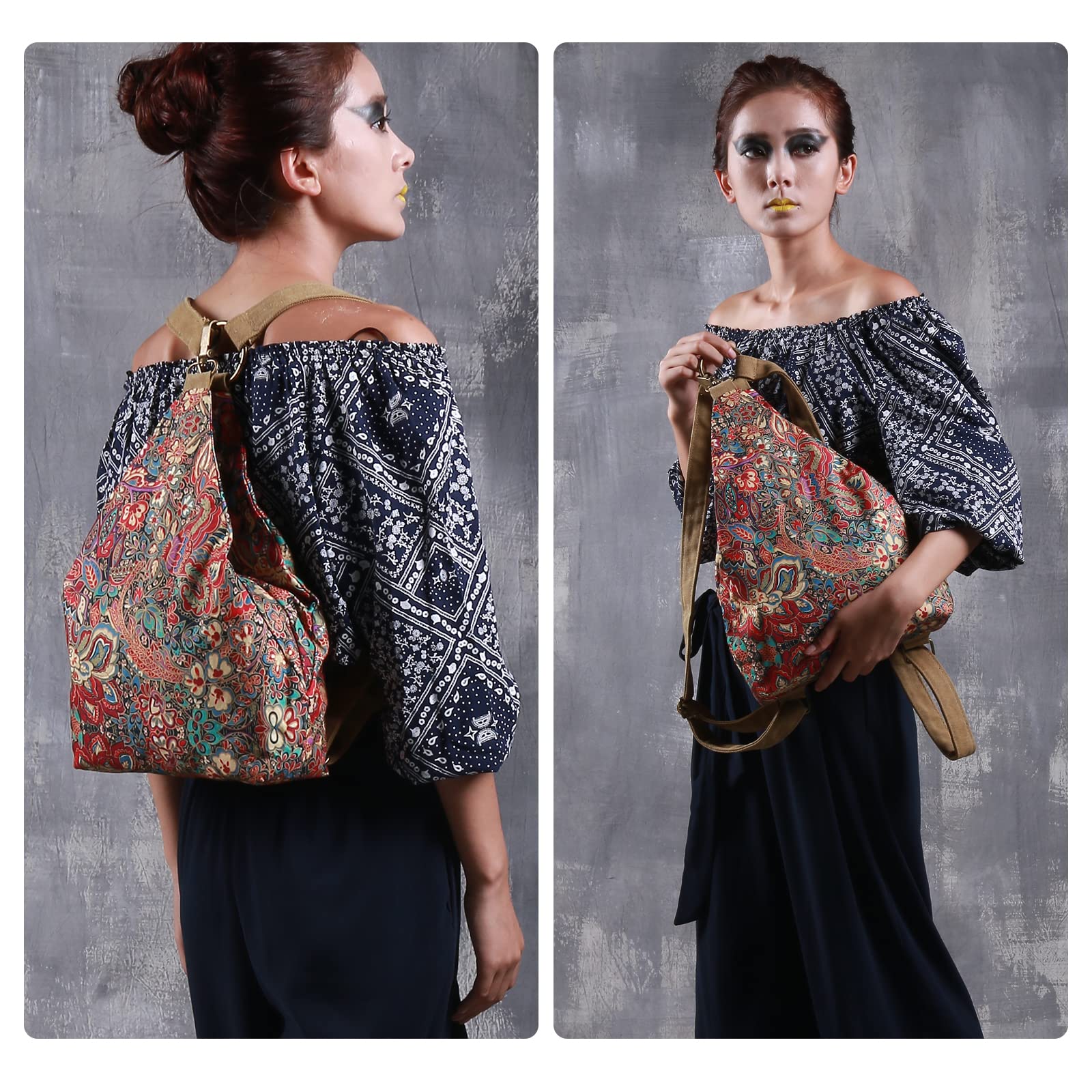 Black Butterfly Premium Women's Bohemian Style Backpack - Fashionable Casual Daypack & Small Purse (Yellow Plus) - Perfect for Travel, Work & Everyday Use