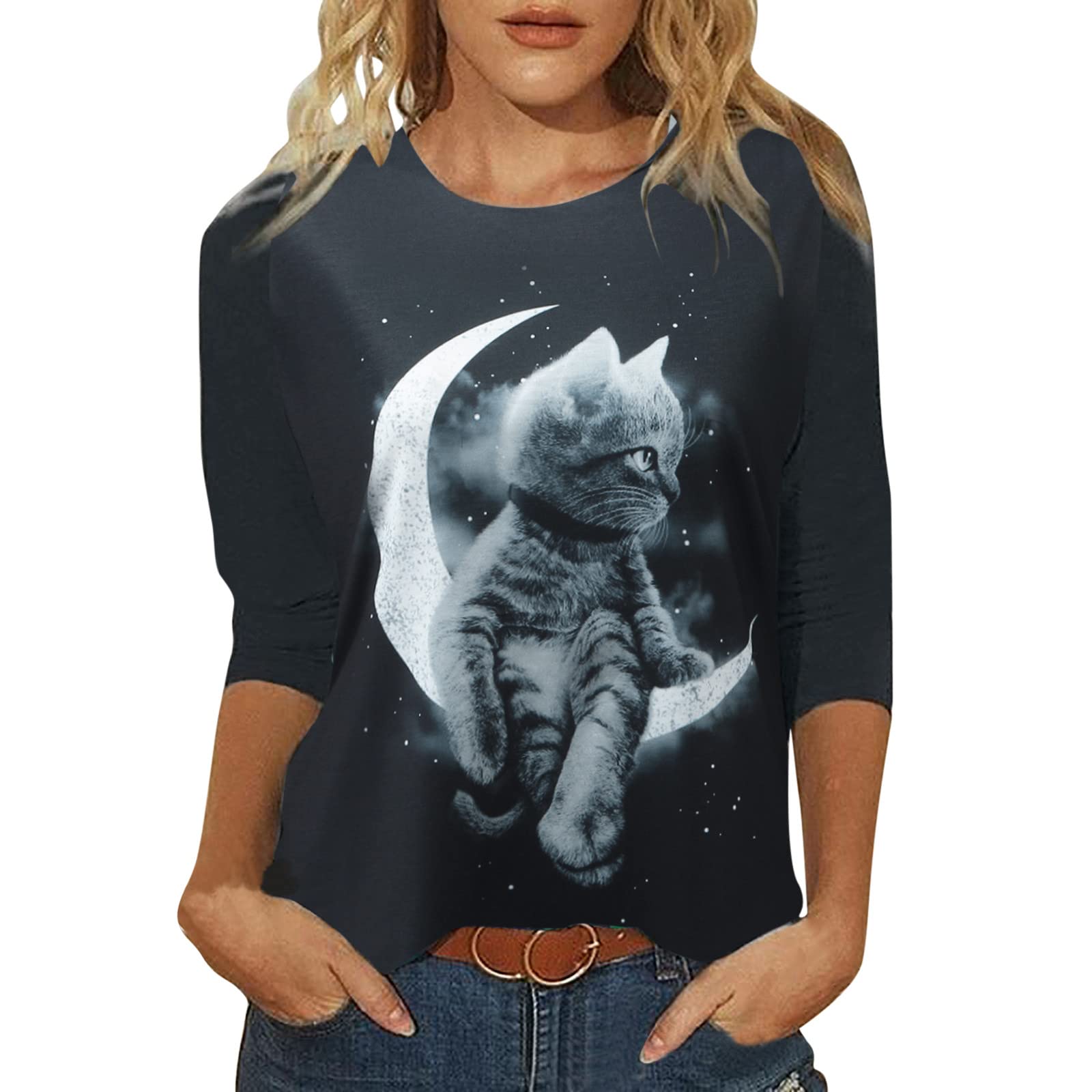 Women's Casual Long Sleeve T-Shirts - Soft Comfortable Crewneck Loose Fit Blouse Tops for Fall | Perfect for Everyday Wear, Office & Weekend Outfits