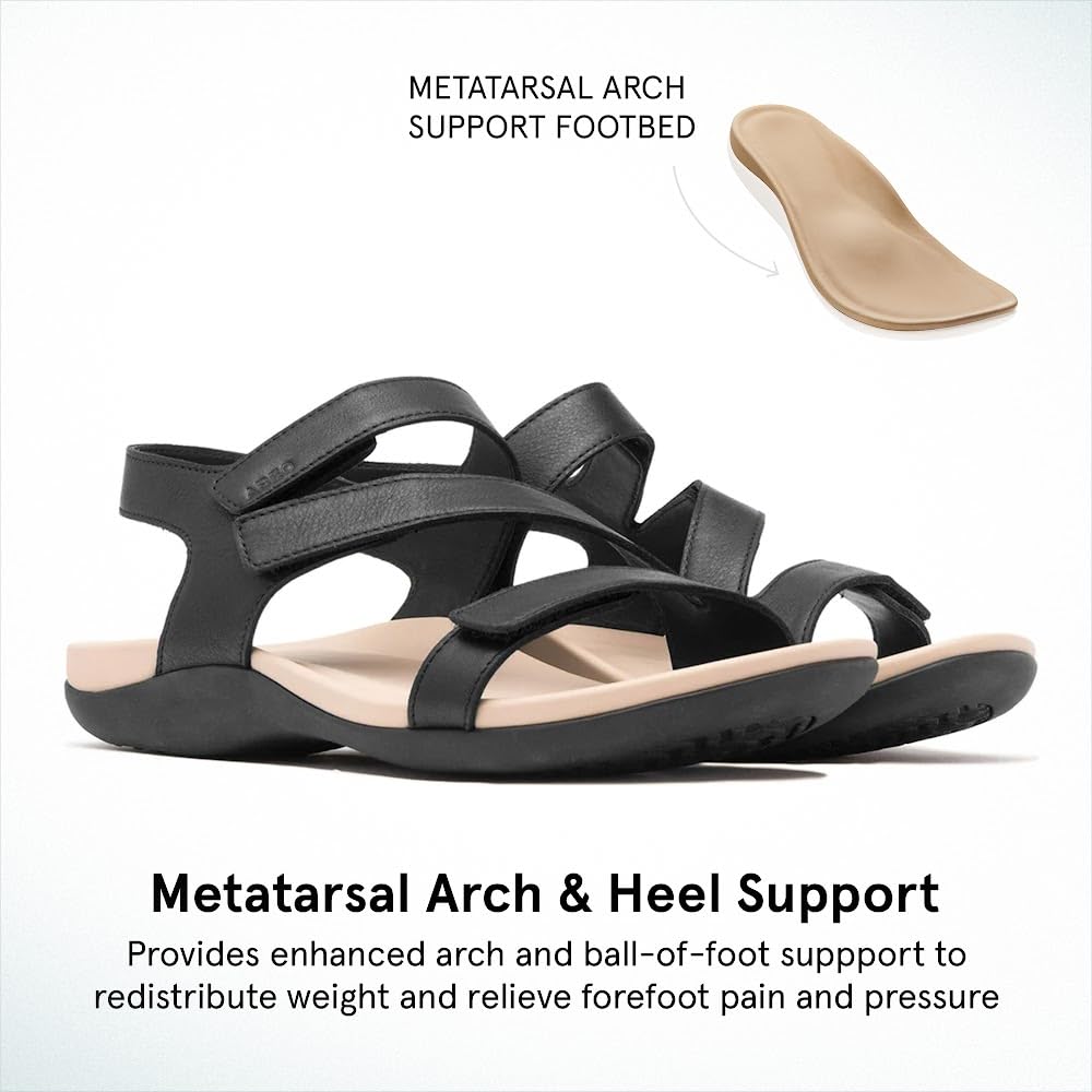 ABEO Oasis Women's Orthopedic Sandals with Metatarsal & Arch Support - Comfortable Walking Shoes for Plantar Fasciitis Relief - Perfect for Summer, Travel & Everyday Wear