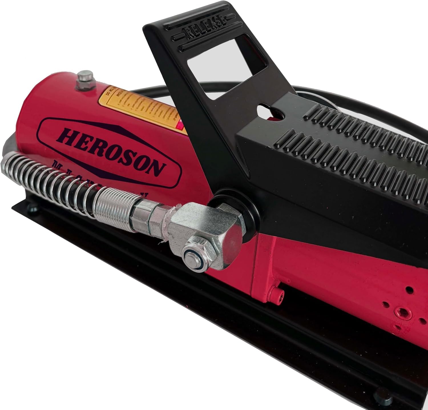 HEROSON 10,000 PSI High Pressure Pneumatic Hydraulic Pump - 0.7L Oil Reservoir, 3/8
