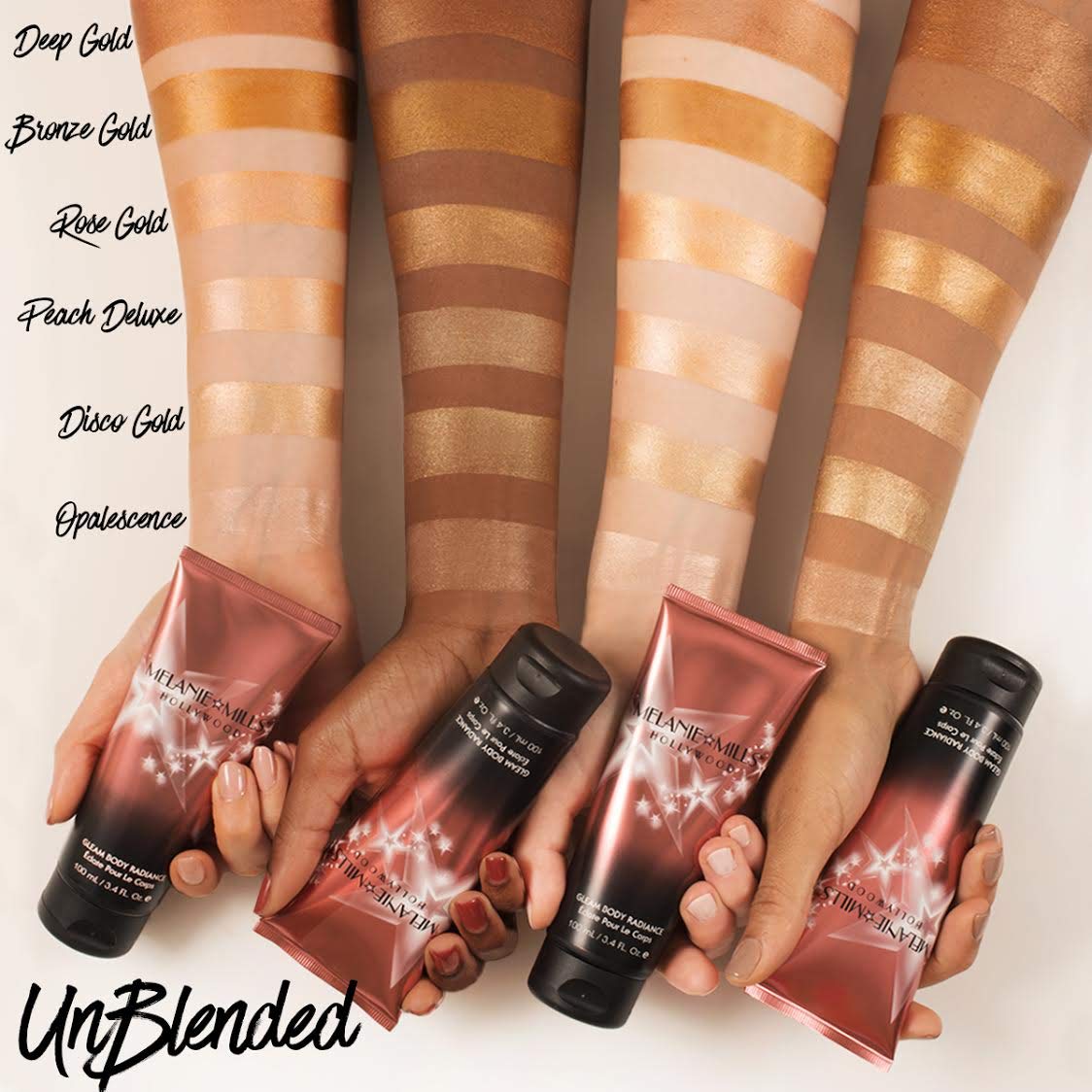 Gleam Body Radiance All-In-One Makeup, Moisturizer & Glow Enhancer for Face & Body - Bronze Gold Shade, 3.4 fl.oz | Hydrating, Illuminating & Perfecting for Daily Wear, Special Occasions & Photoshoots