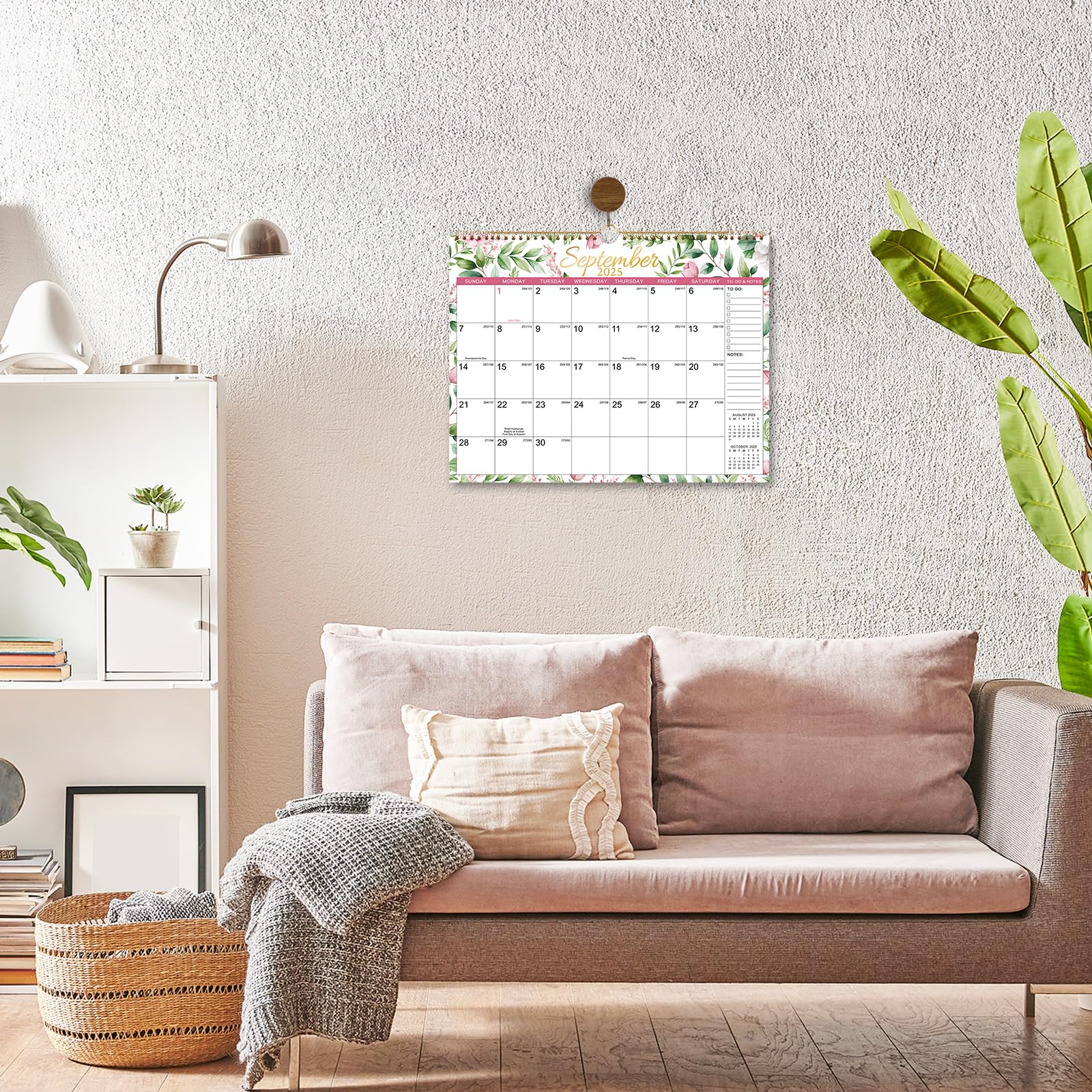 2025-2026 Wall Calendar with Hanging Hook | 18-Month Large Format Planner (July 2025-December 2026) | 14.8