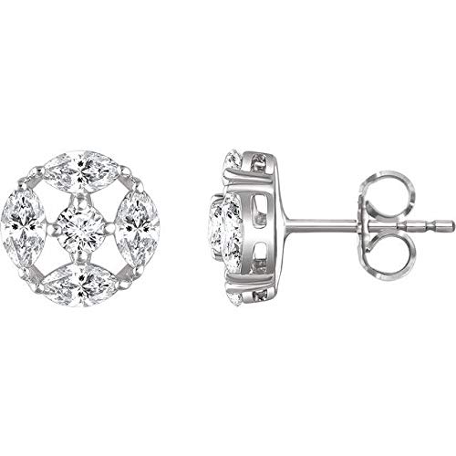 925 Sterling Silver Cubic Zirconia Stud Earrings for Women | Elegant Fine Jewelry Gift Set for Her | Perfect for Weddings, Anniversaries & Special Occasions