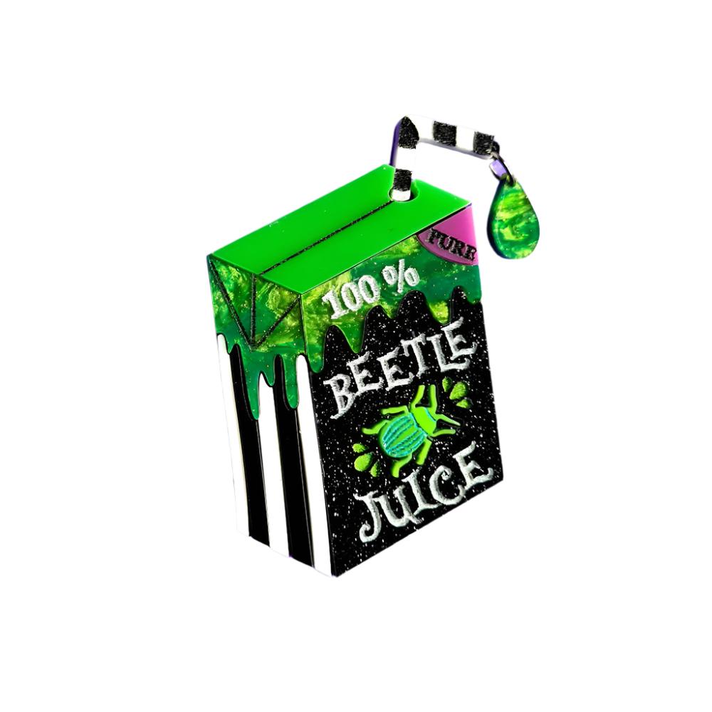 Cherryloco Beetle Juice Necklace - Unique Gothic Jewelry for Women, Handmade Resin Pendant with Beetle Design - Perfect for Halloween, Cosplay, and Alternative Fashion Lovers