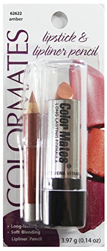 Ddi Colormates Lipstick & Lipliner Set - Amber (4-Pack) for Everyday Glam