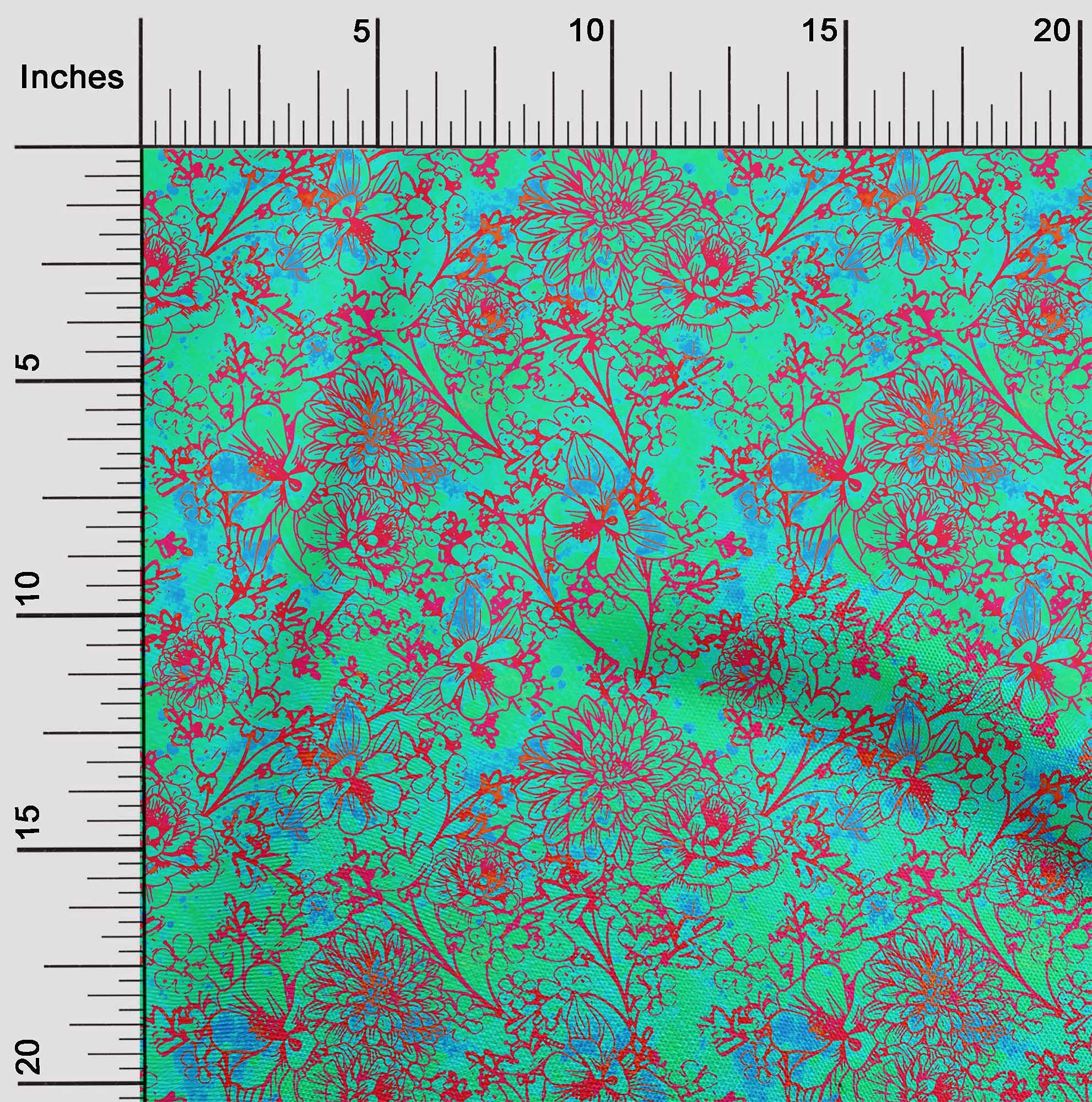 Premium 100% Cotton Silk Blend Batik Fabric - Sea Green Printed DIY Sewing Material by The Yard (42