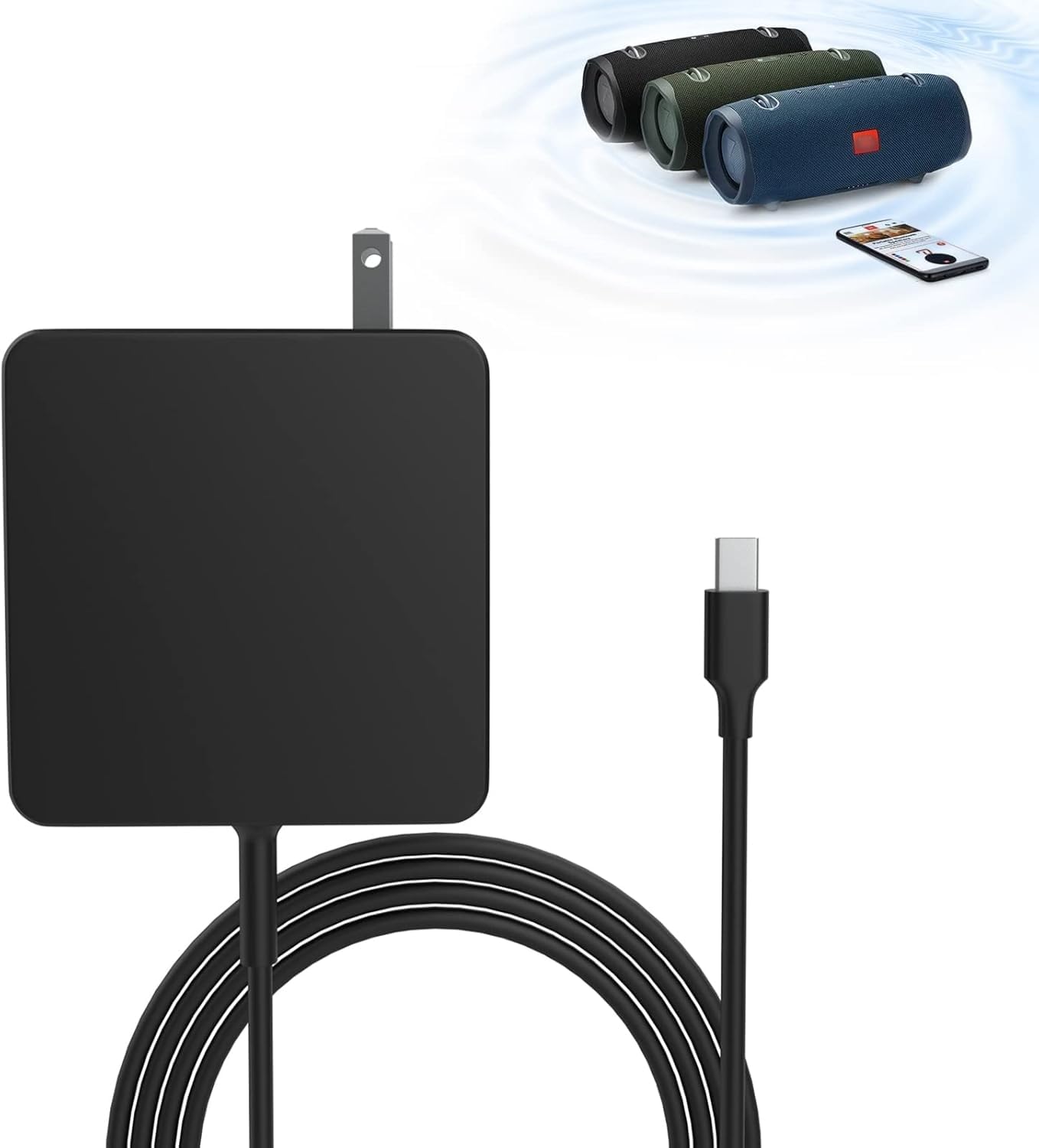 JBL Xtreme 3 Replacement USB-C Charger | Fast Charging Power Supply Cord | Compatible with JBL Xtreme 3 Wireless Speaker | Perfect for Home, Travel & Outdoor Adventures